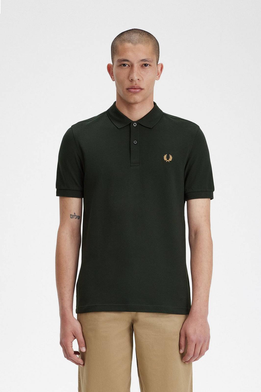 FRED PERRY Pique Short Sleeve Polo Man green Photo 2