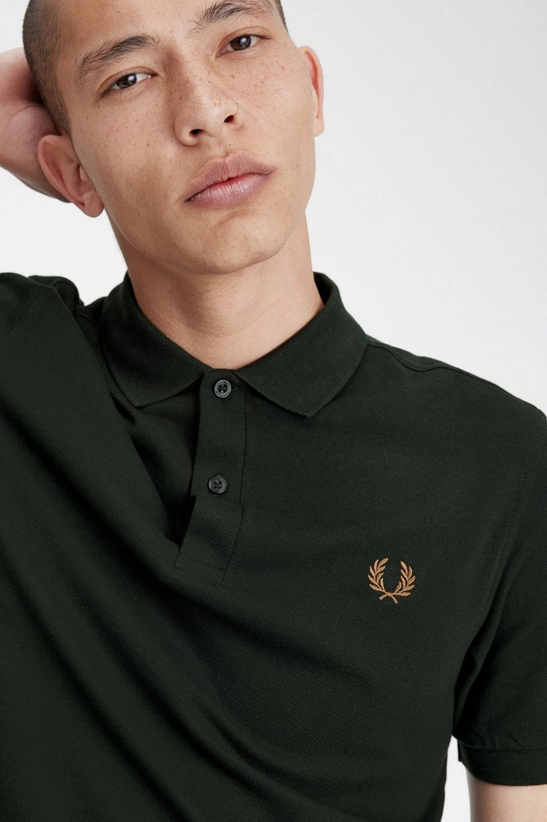 FRED PERRY Pique Short Sleeve Polo Man green Photo 4
