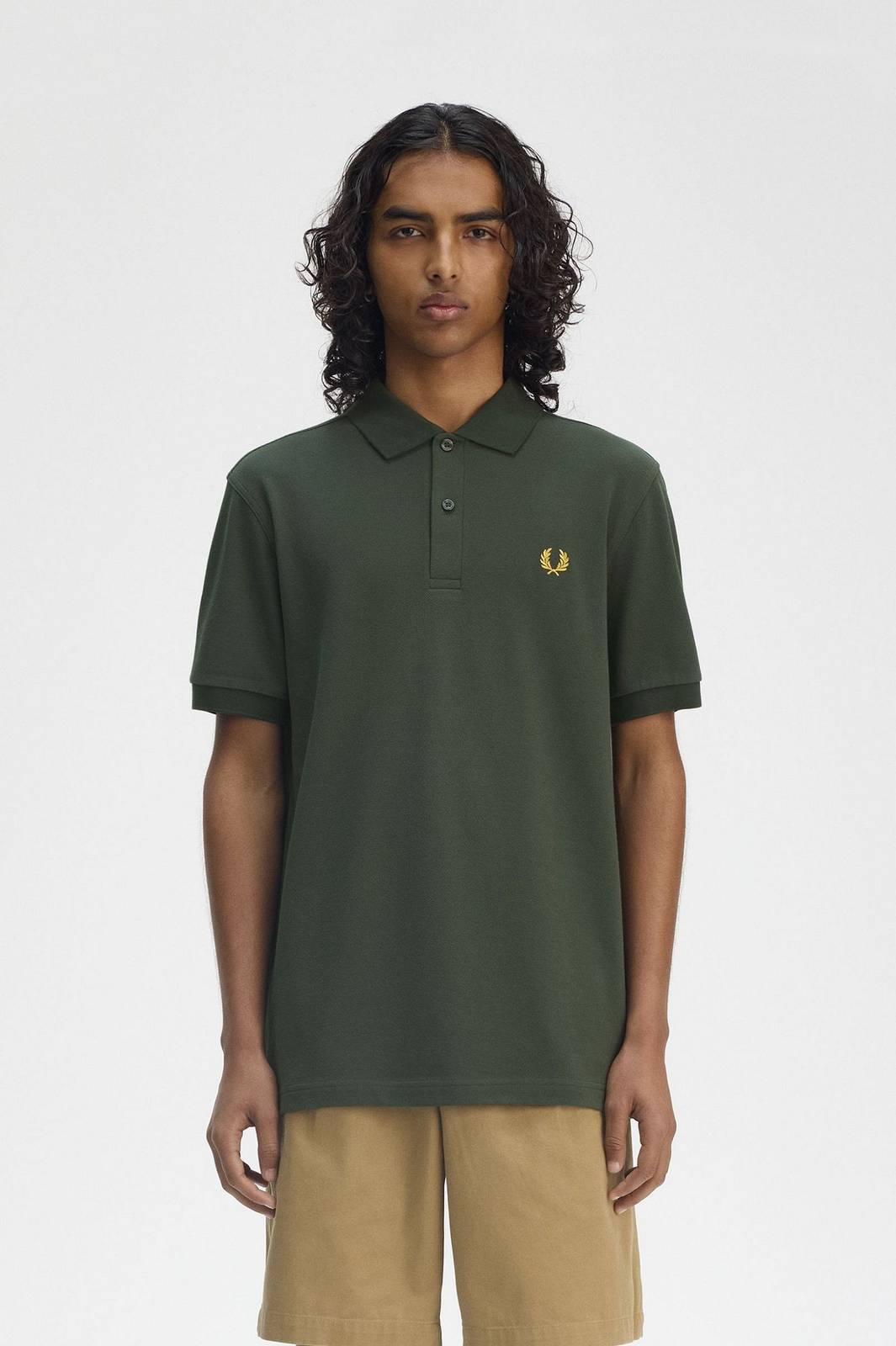 FRED PERRY Pique Short Sleeve Polo Man green Photo 3