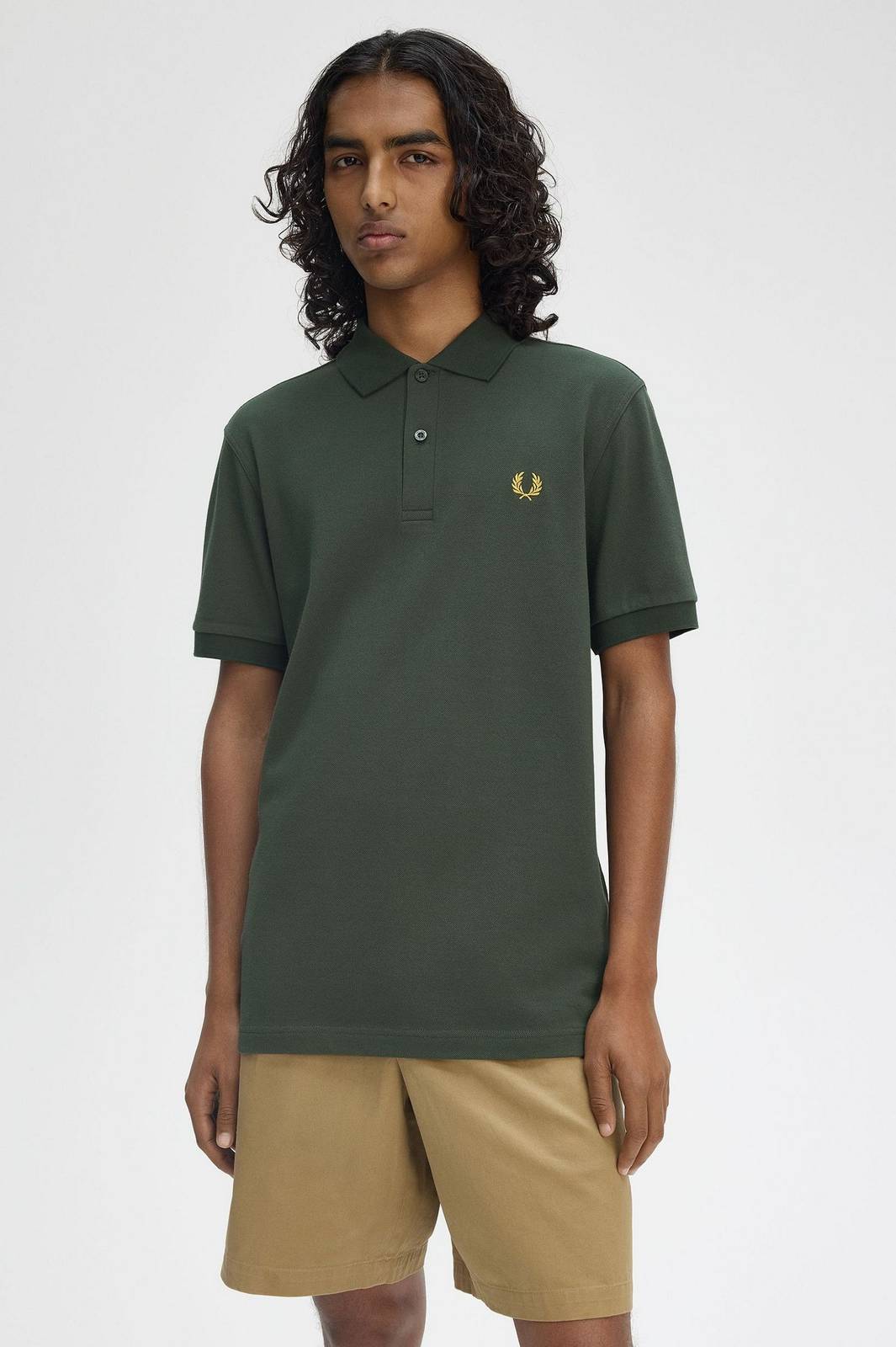 FRED PERRY Pique Short Sleeve Polo Man green Photo 4