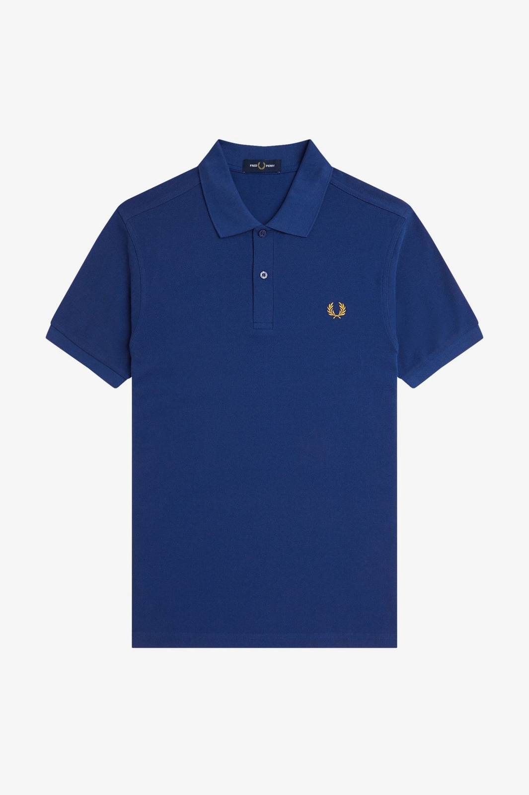 FRED PERRY Pique Short Sleeve Polo Man blue