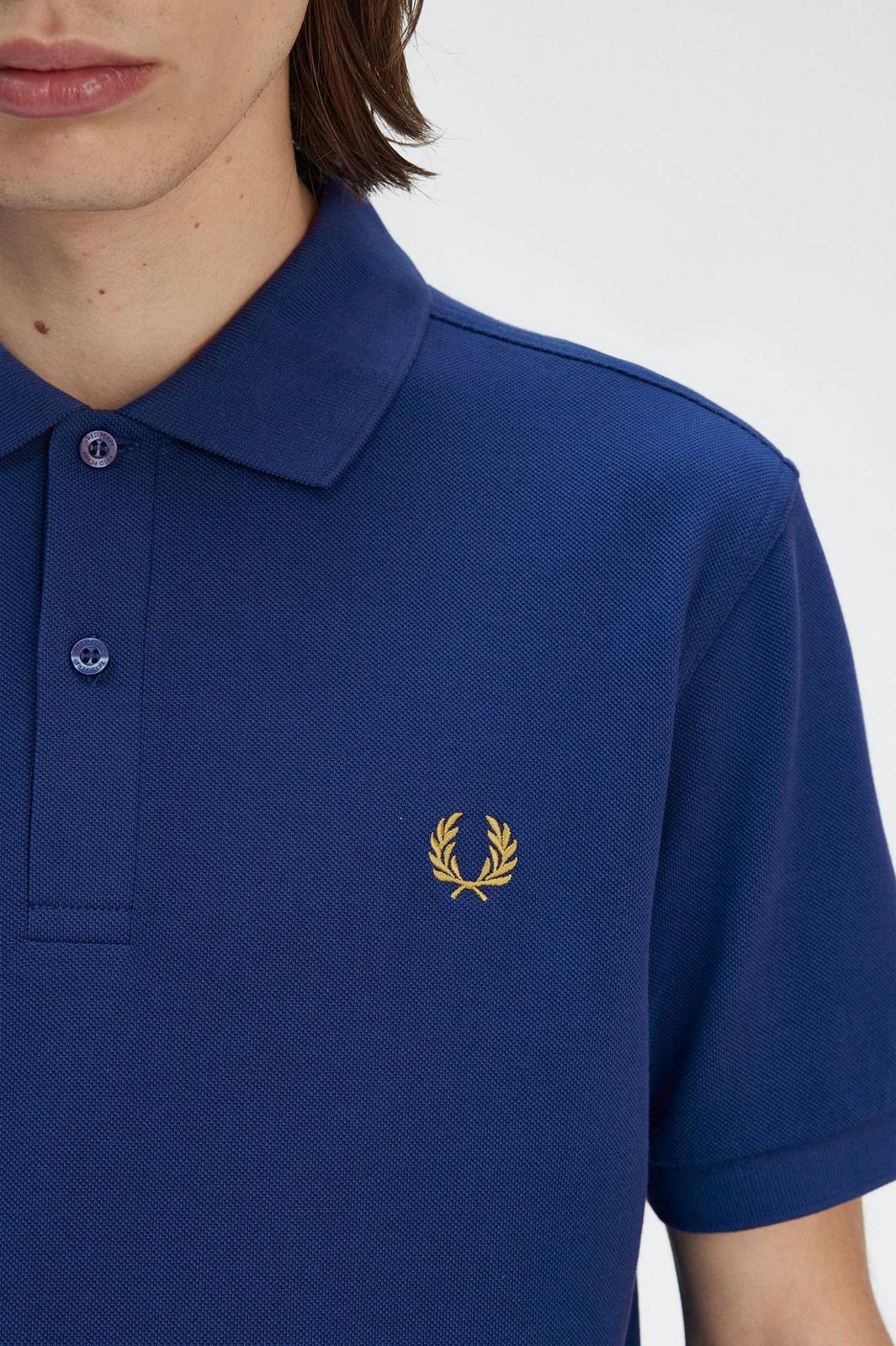 FRED PERRY Pique Short Sleeve Polo Man blue Photo 4