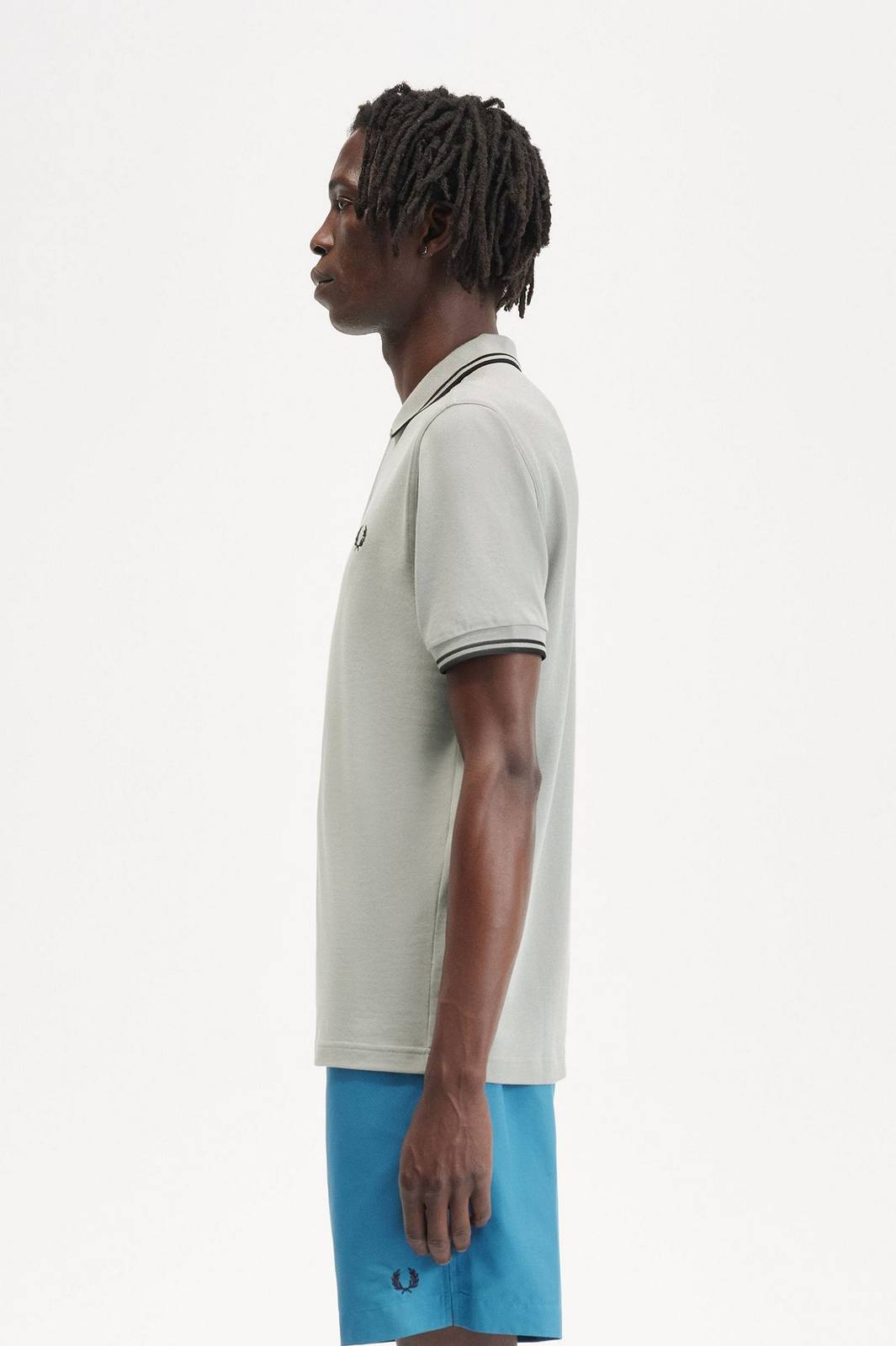 FRED PERRY Slim Fit Short Sleeve Polo Man grey Photo 3