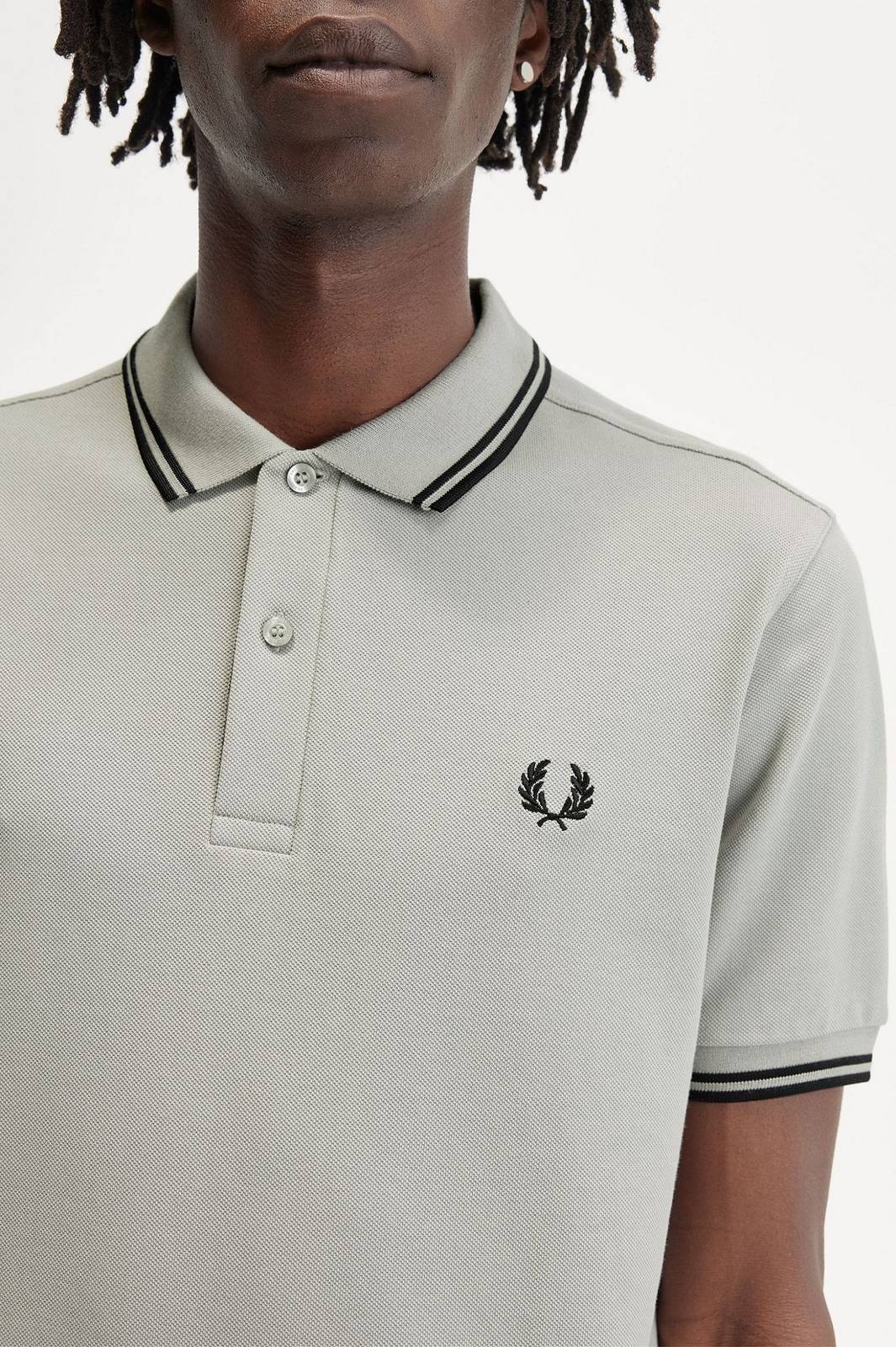 FRED PERRY Slim Fit Short Sleeve Polo Man grey Photo 4
