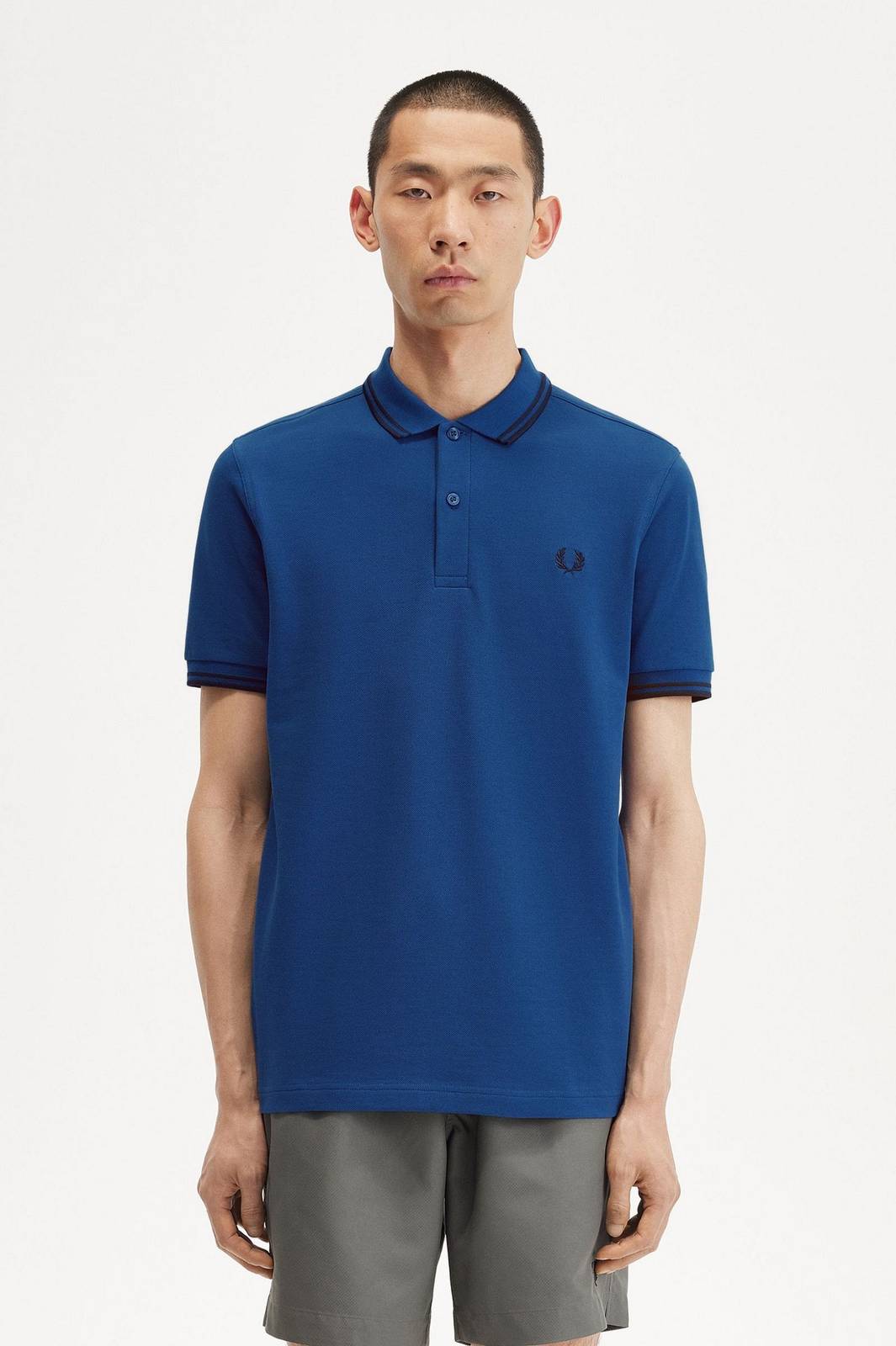FRED PERRY Slim Fit Short Sleeve Polo Man blue Photo 2