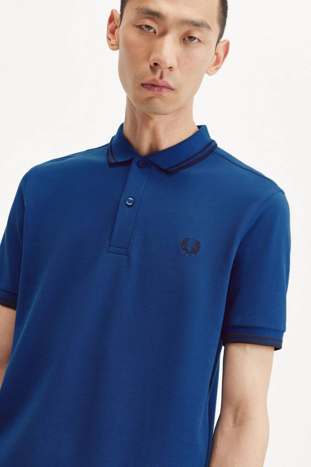 FRED PERRY Slim Fit Short Sleeve Polo Man blue Photo 4