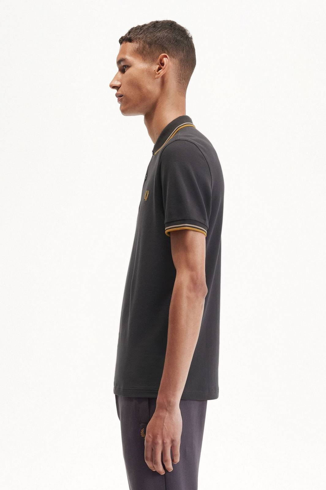 FRED PERRY Slim Fit Short Sleeve Polo Man grey Photo 3