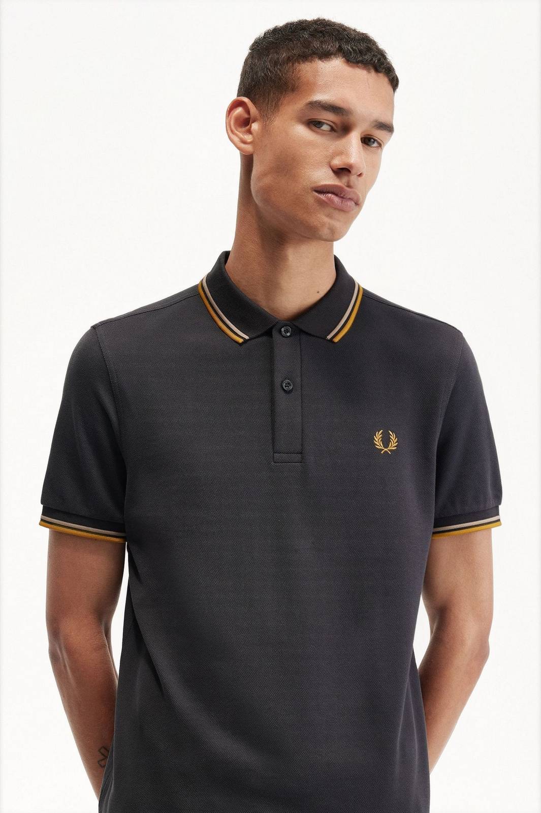 FRED PERRY Slim Fit Short Sleeve Polo Man grey Photo 4