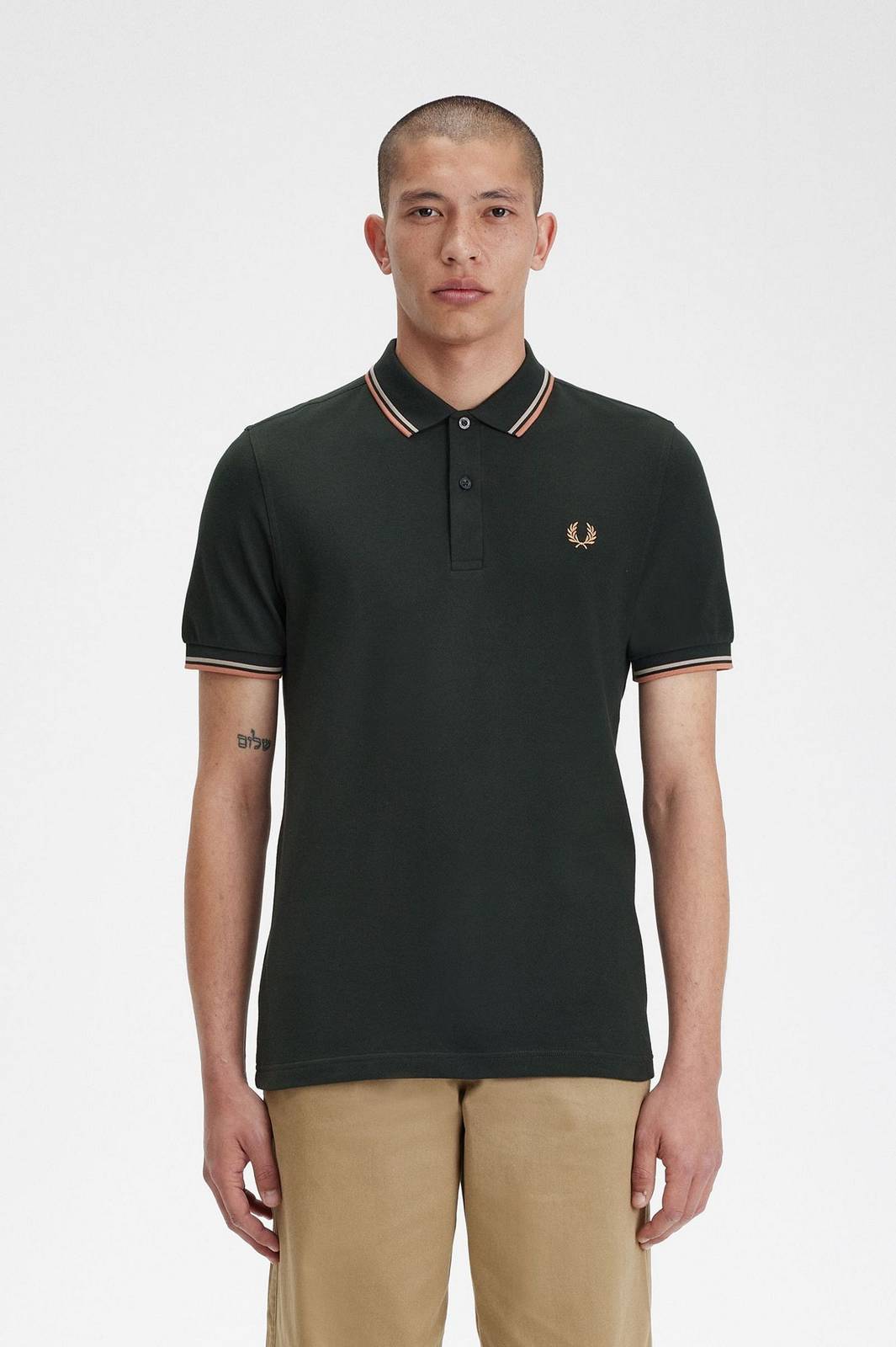 FRED PERRY Slim Fit Short Sleeve Polo Man green Photo 2