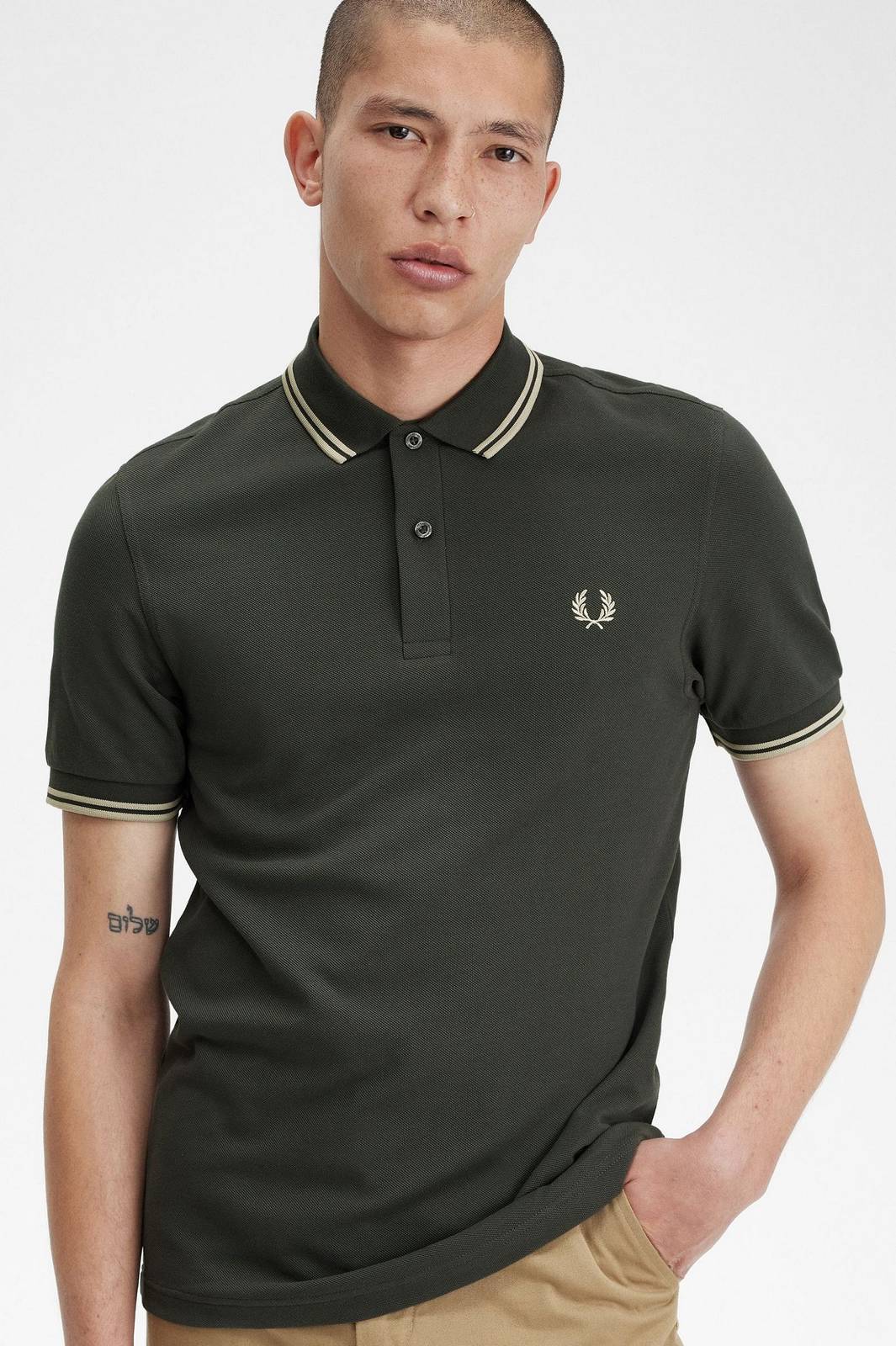 FRED PERRY Slim Fit Short Sleeve Polo Man green Photo 4
