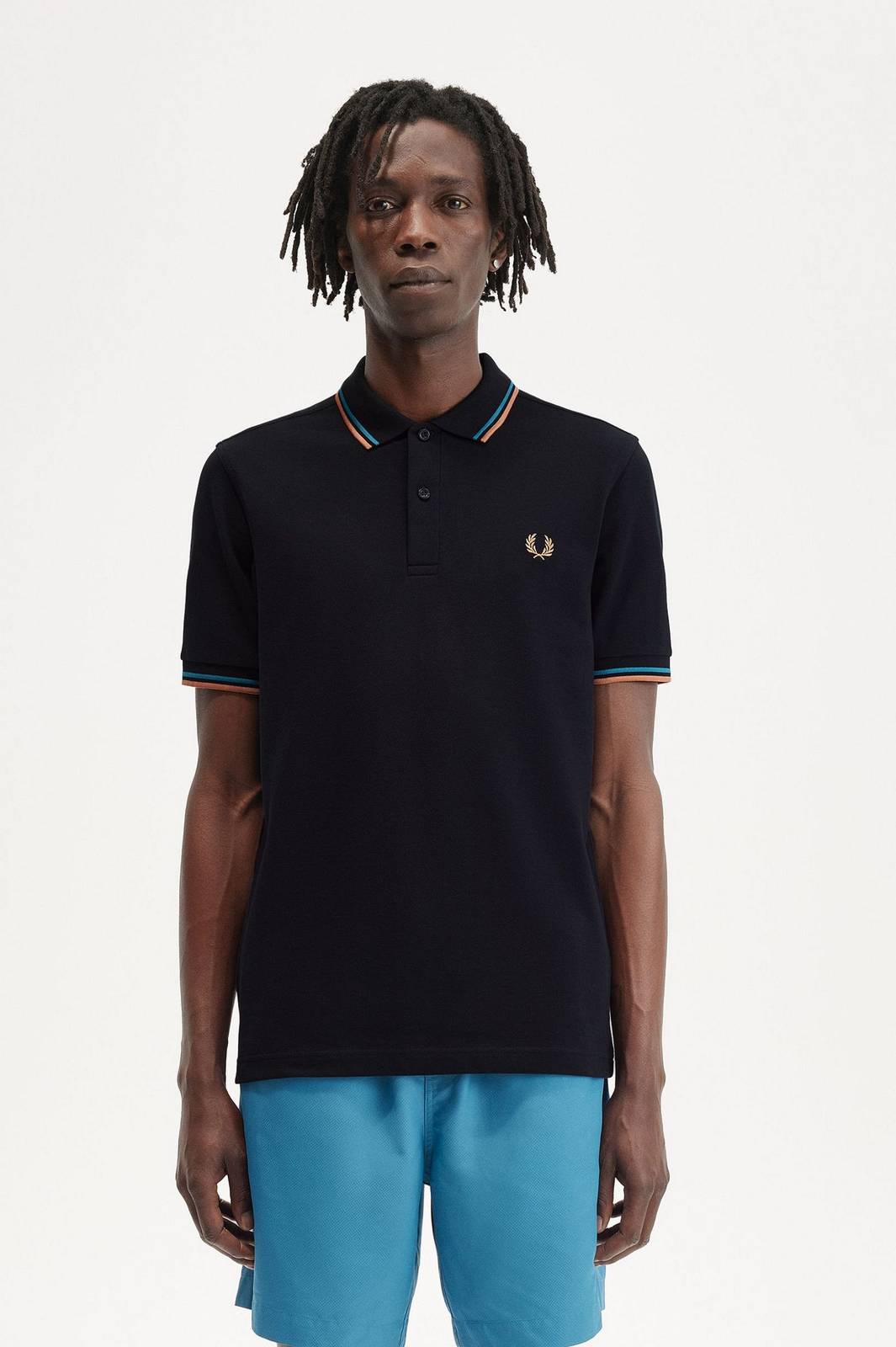 FRED PERRY Slim Fit Short Sleeve Polo Man blue Photo 2