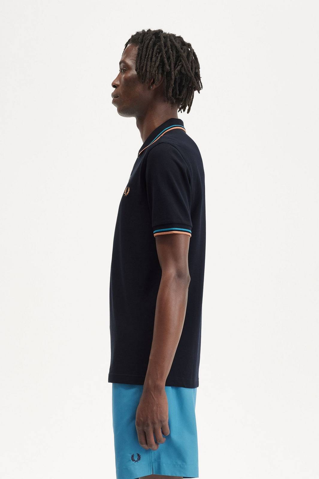 FRED PERRY Slim Fit Short Sleeve Polo Man blue Photo 3