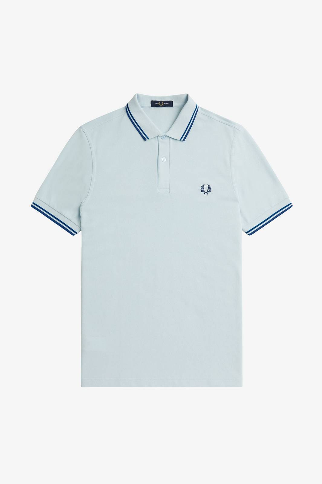FRED PERRY Slim Fit Short Sleeve Polo Man light blue