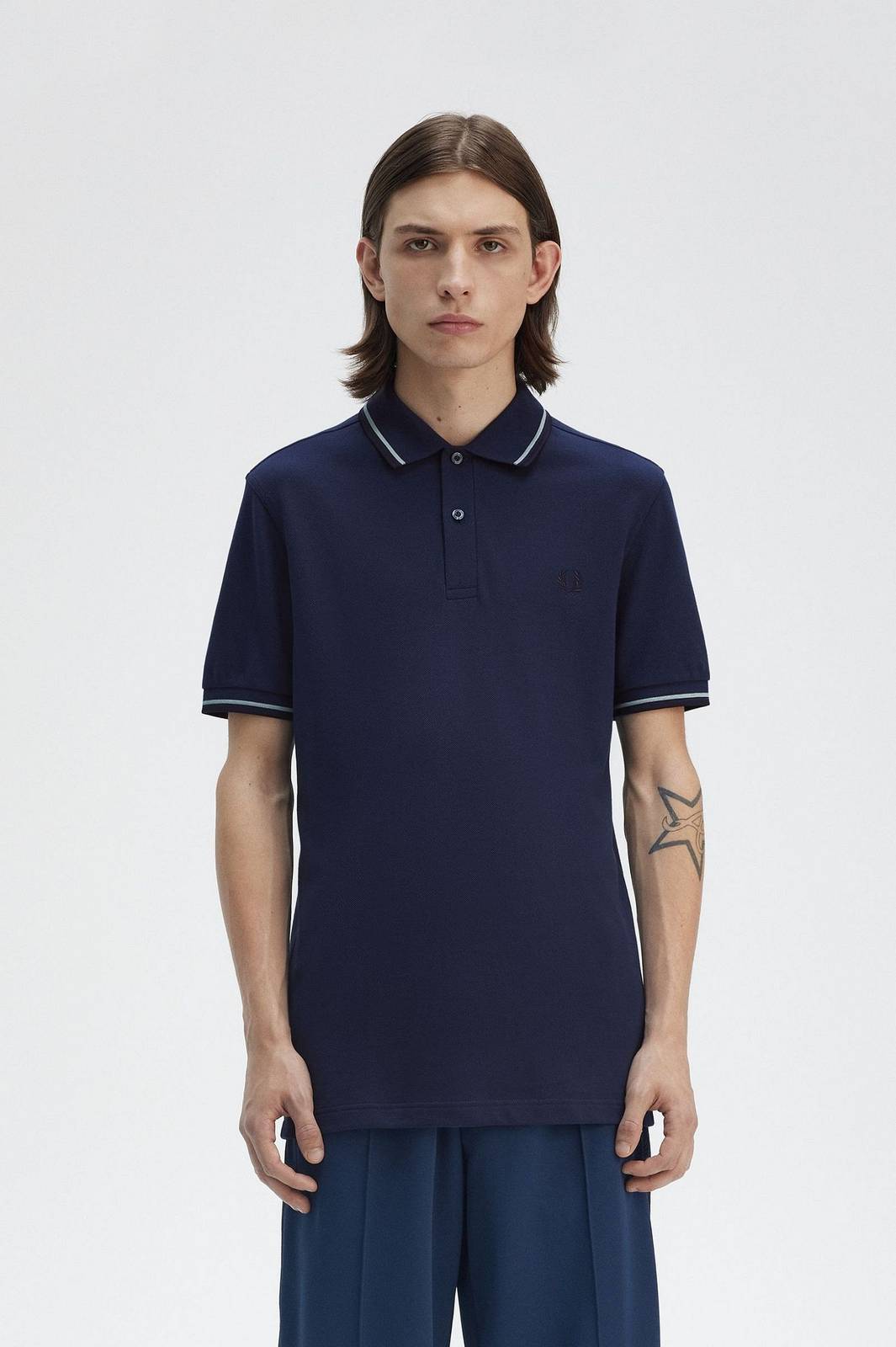 FRED PERRY Slim Fit Short Sleeve Polo Man blue Photo 3