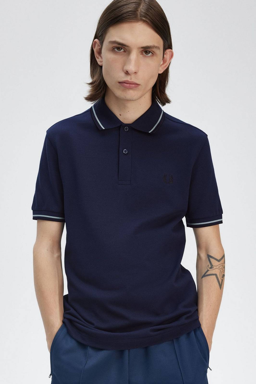FRED PERRY Slim Fit Short Sleeve Polo Man blue Photo 4