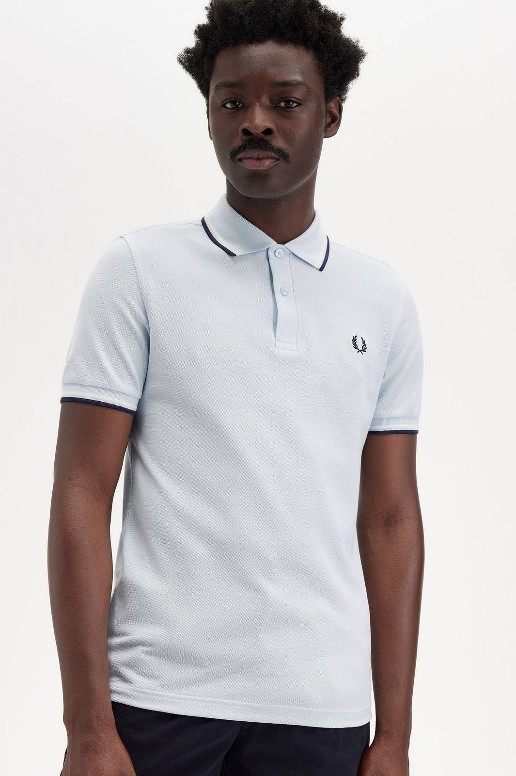 FRED PERRY Slim Fit Short Sleeve Polo Man light blue Photo 4