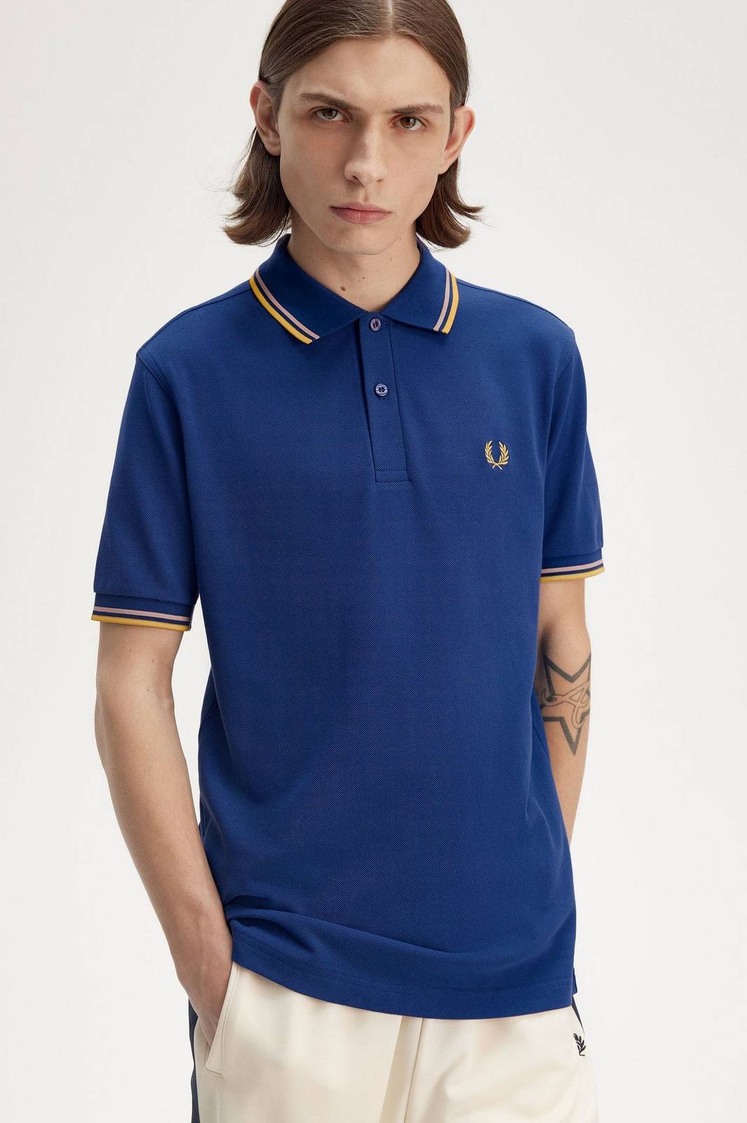 FRED PERRY Slim Fit Short Sleeve Polo Man blue Photo 4