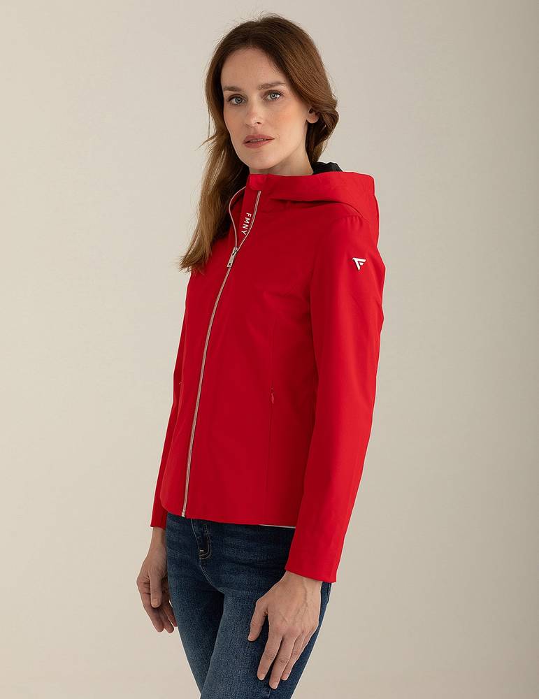 FRED MELLO Giubbotto in Softshell con Cappuccio red Giubbotti e Cappotti Donna FW24S03KU