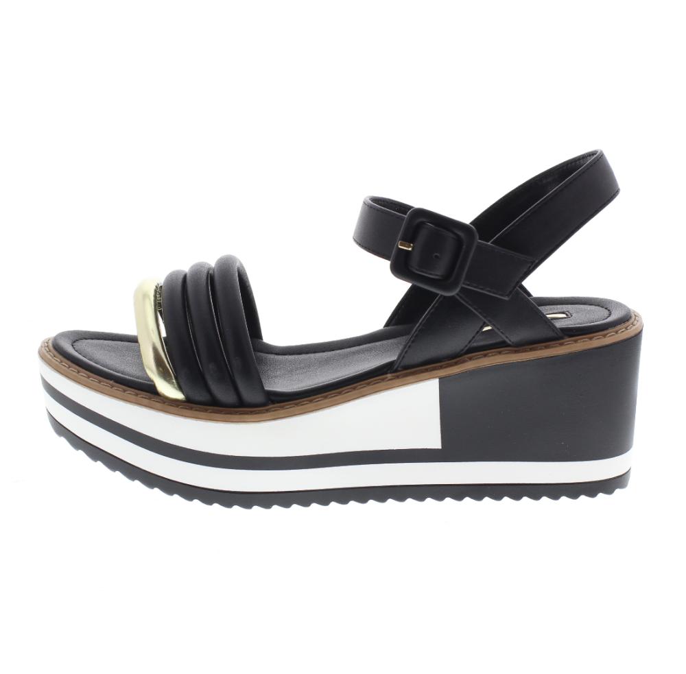 GAUDI� caroline black Shoes wedge platform woman sandal