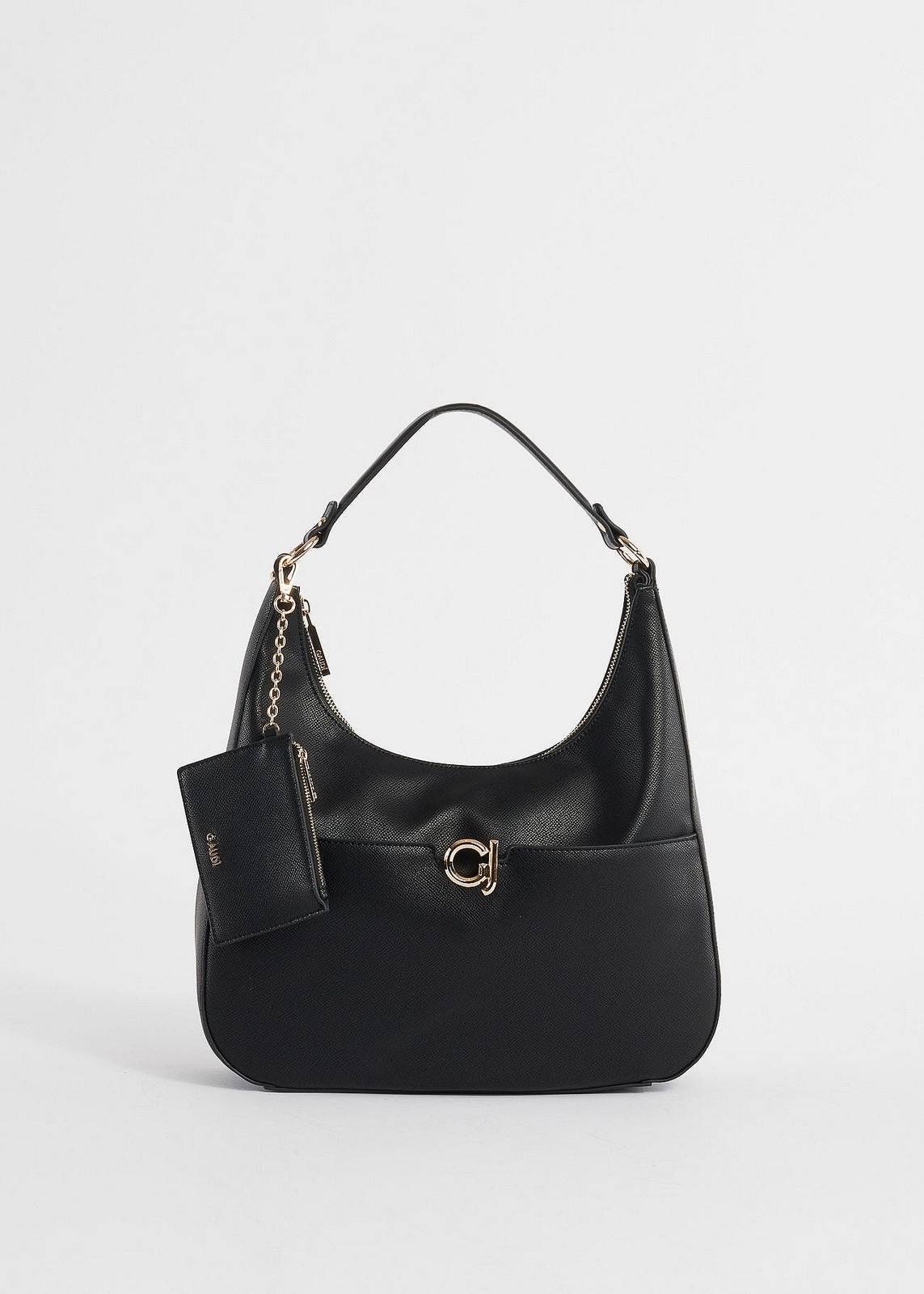 GAUDI Zaffira Hobo Borsa a Spalla con Charm nero Borse a spalla Donna V3AI 11213