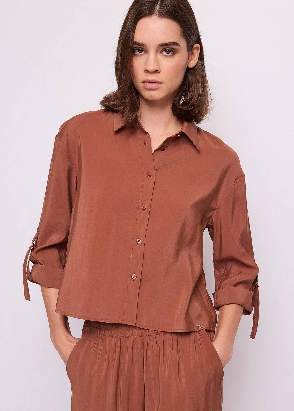 GAUDI' Chemise 3/4 Femme marron