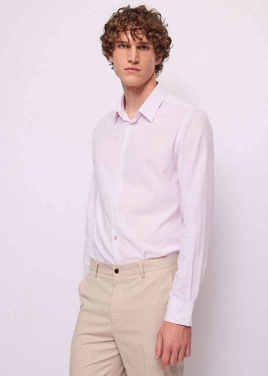 GAUDI' Camicia collo Italiano Uomo lilla