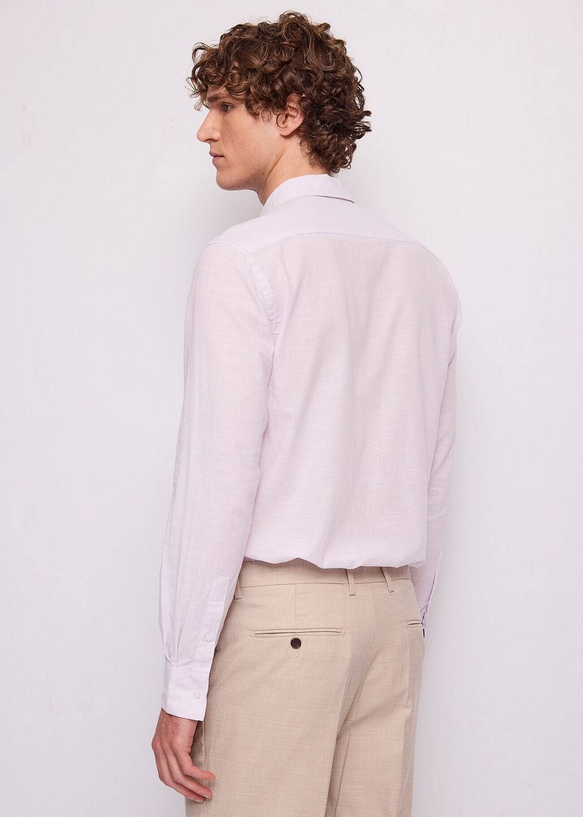 GAUDI' Camicia collo Italiano Uomo lilla Foto 2