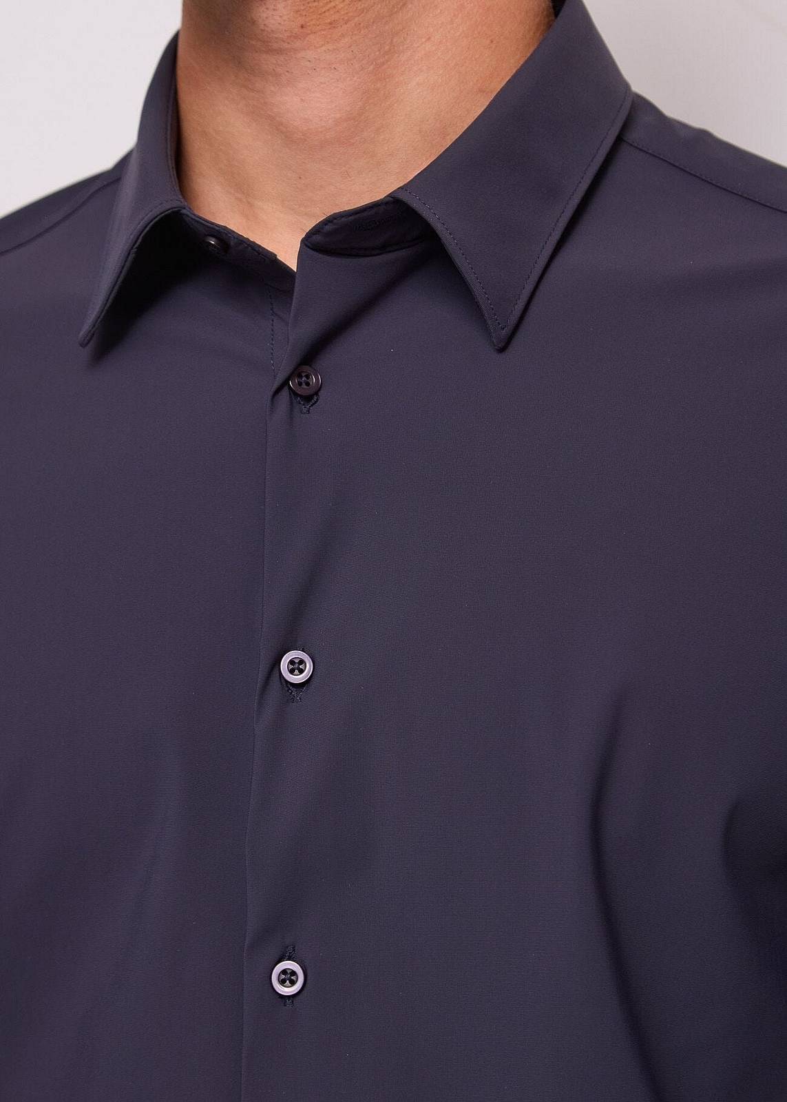 GAUDI' Camicia collo Italiano Uomo blu Foto 3
