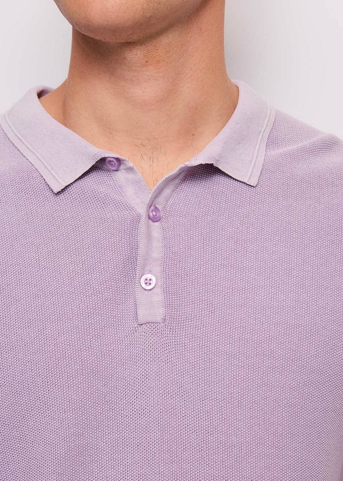 GAUDI' Knitted polo shirt Man lilac Photo 3