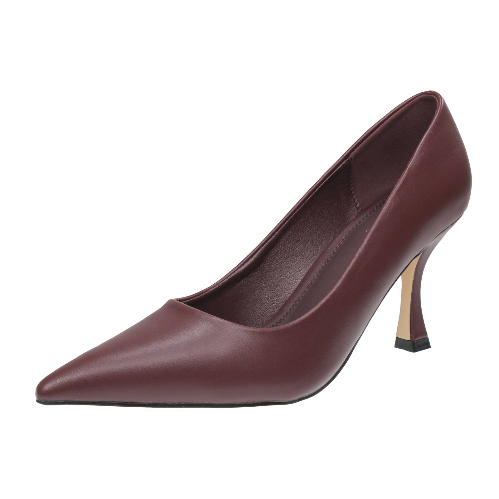 Gold - Gold High Heel Pumps Bordeaux - Damen Schuhe Pumps
