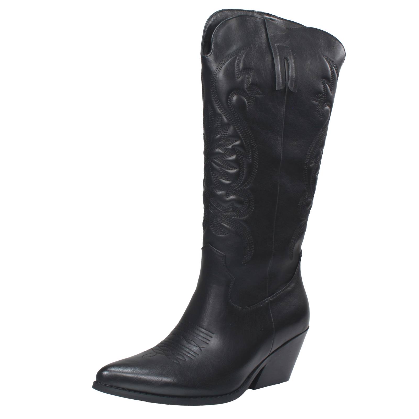 schwarzer Spitze - Damen Schuhe Stiefel 19590₽