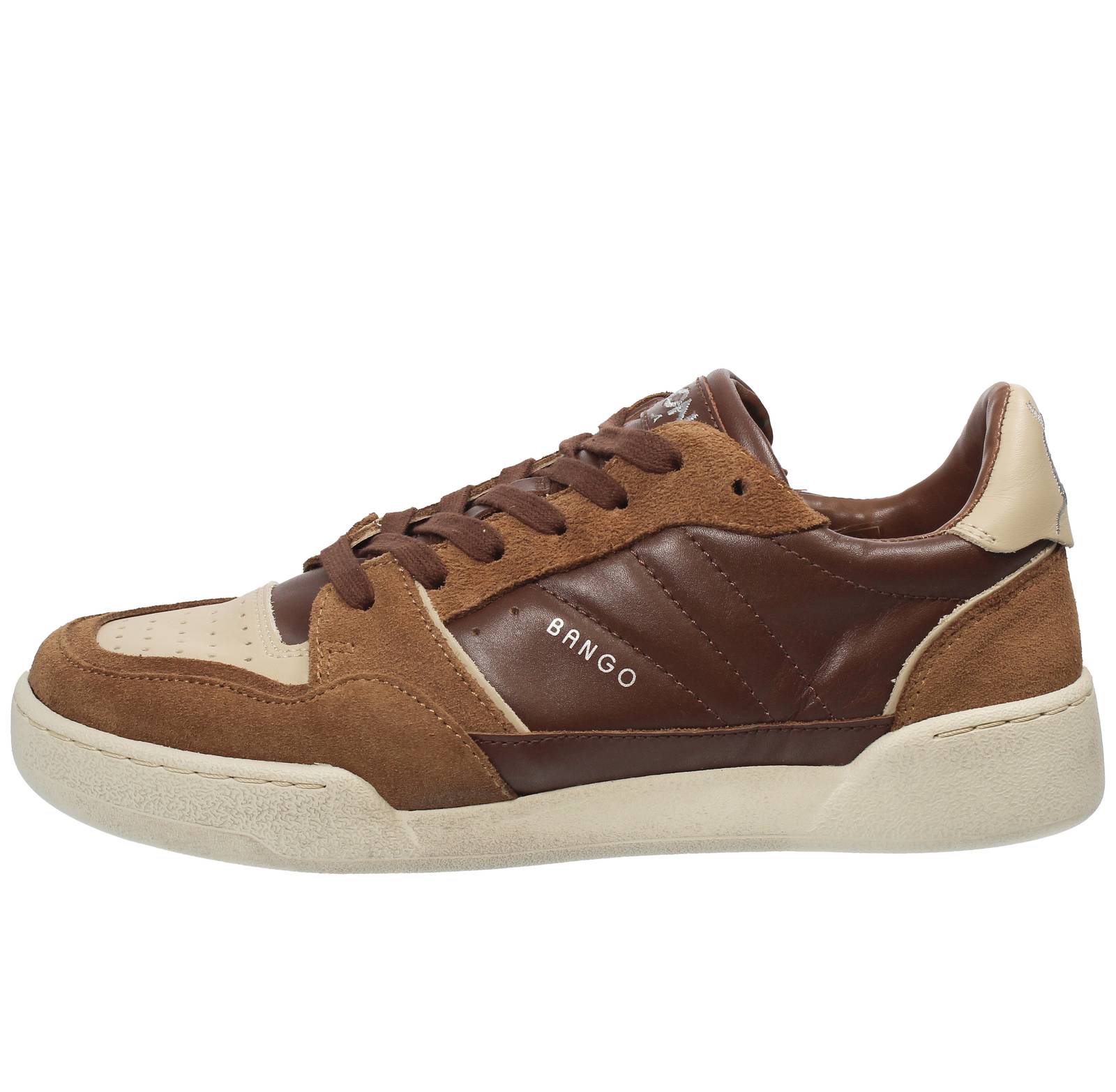 GALIZIO TORRESI Bango - Sneakers basses en cuir et daim Homme marron Photo 3