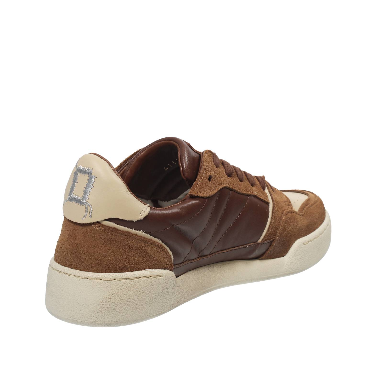 GALIZIO TORRESI Bango - Sneakers basses en cuir et daim Homme marron Photo 4