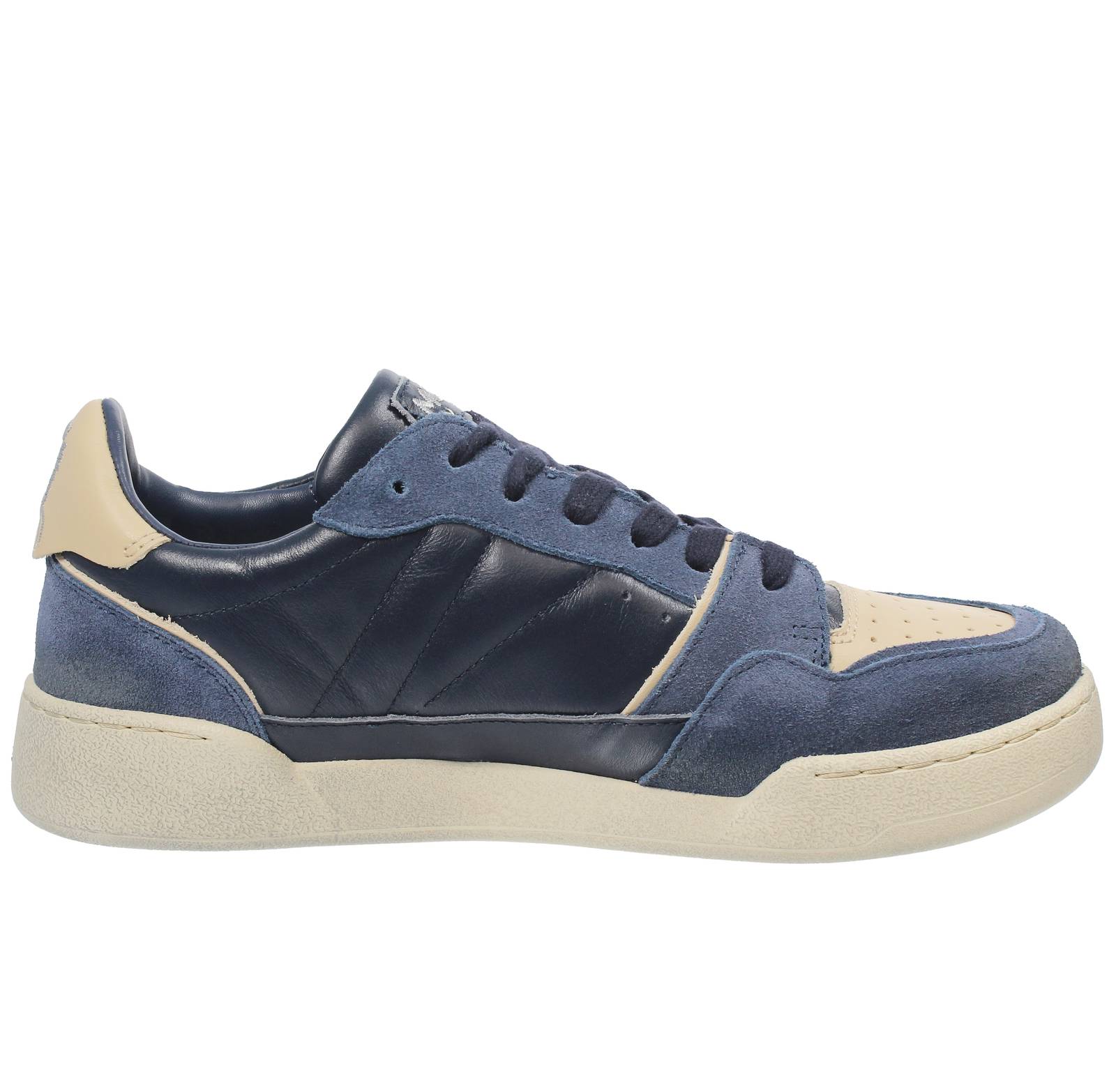 GALIZIO TORRESI Bango - Sneakers basses en cuir et daim Homme bleu Photo 2