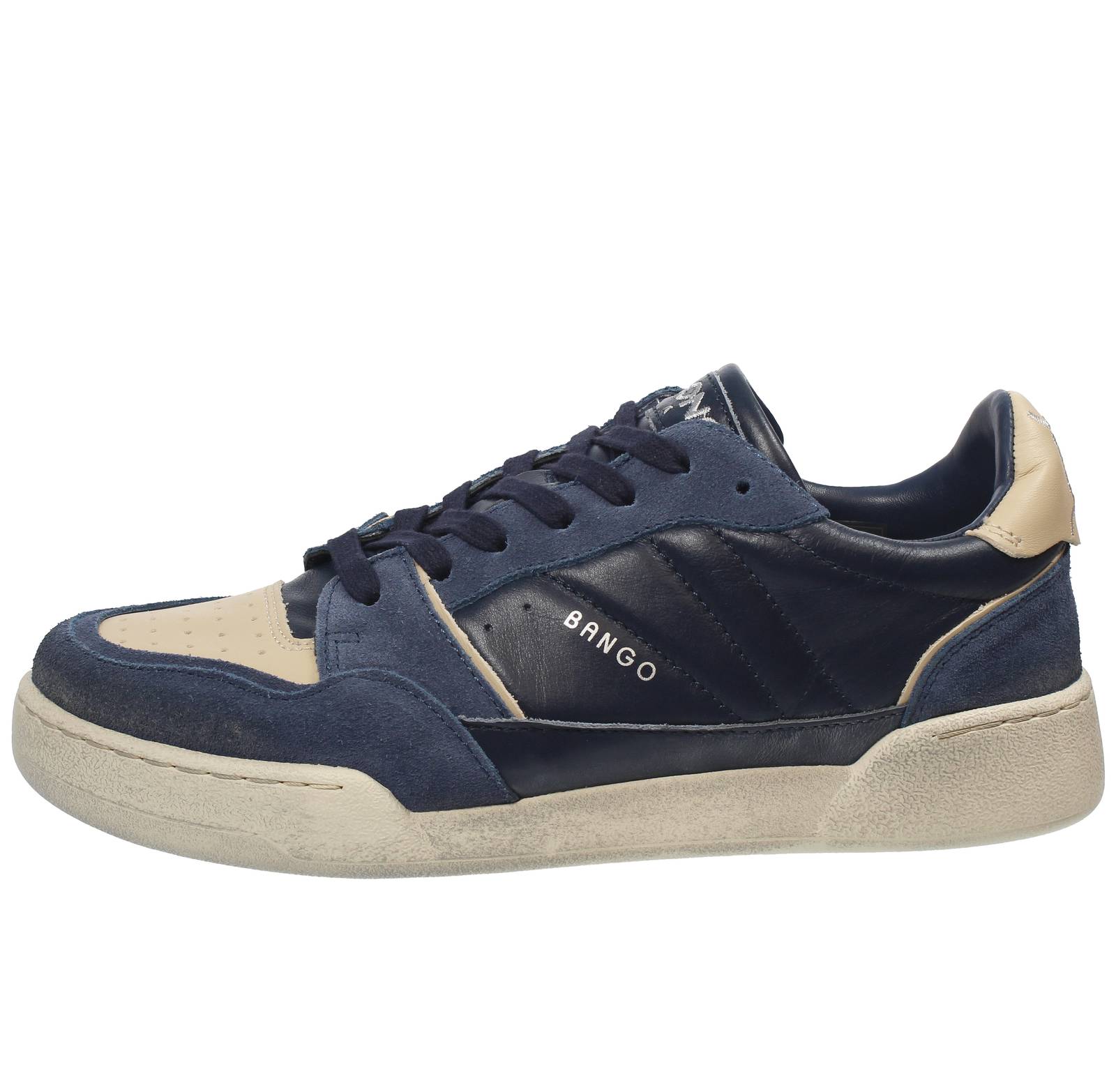 GALIZIO TORRESI Bango - Sneakers basses en cuir et daim Homme bleu Photo 3