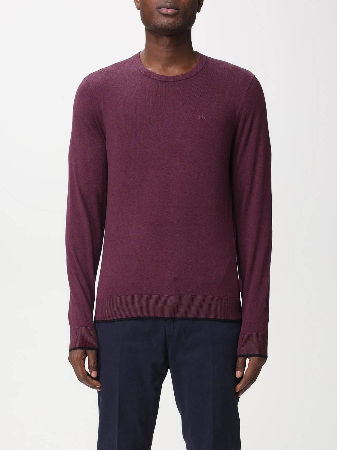 ARMANI EXCHANGE Pullover - Pull à col ras du cou Homme bordeaux