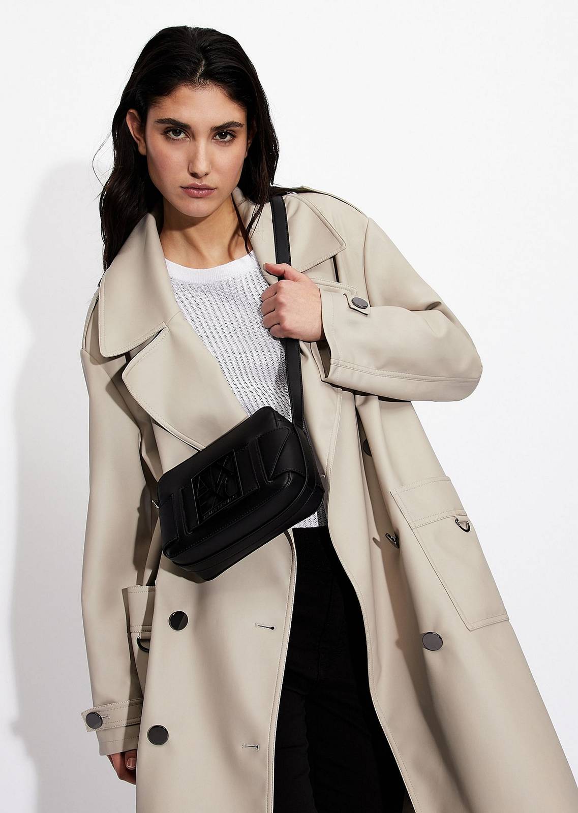 ARMANI EXCHANGE Sacoche pour appareil photo avec bandoulière Femme noir Photo 2