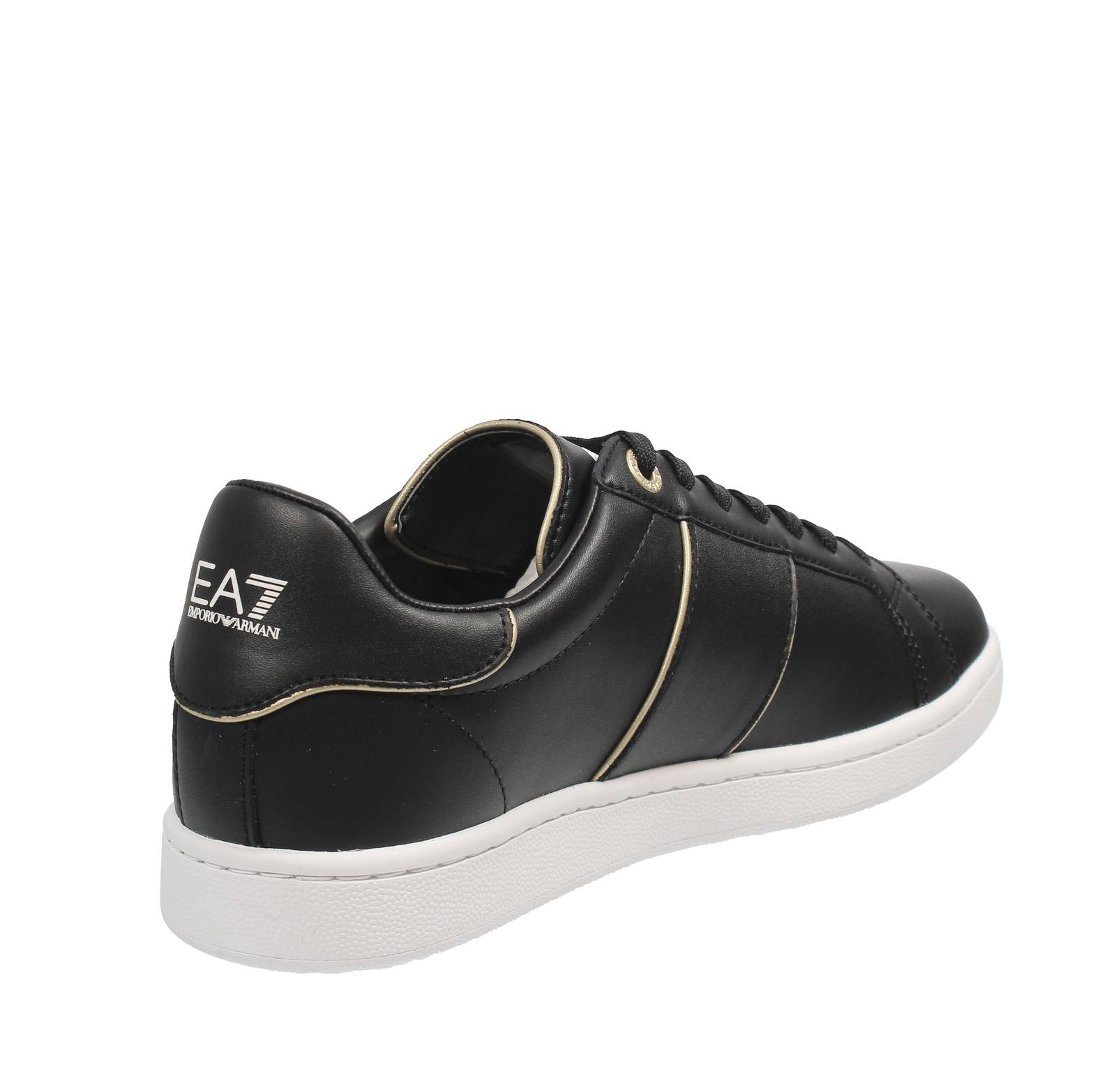 EA7 EMPORIO ARMANI Action Entraîneur en cuir Homme noir Photo 4