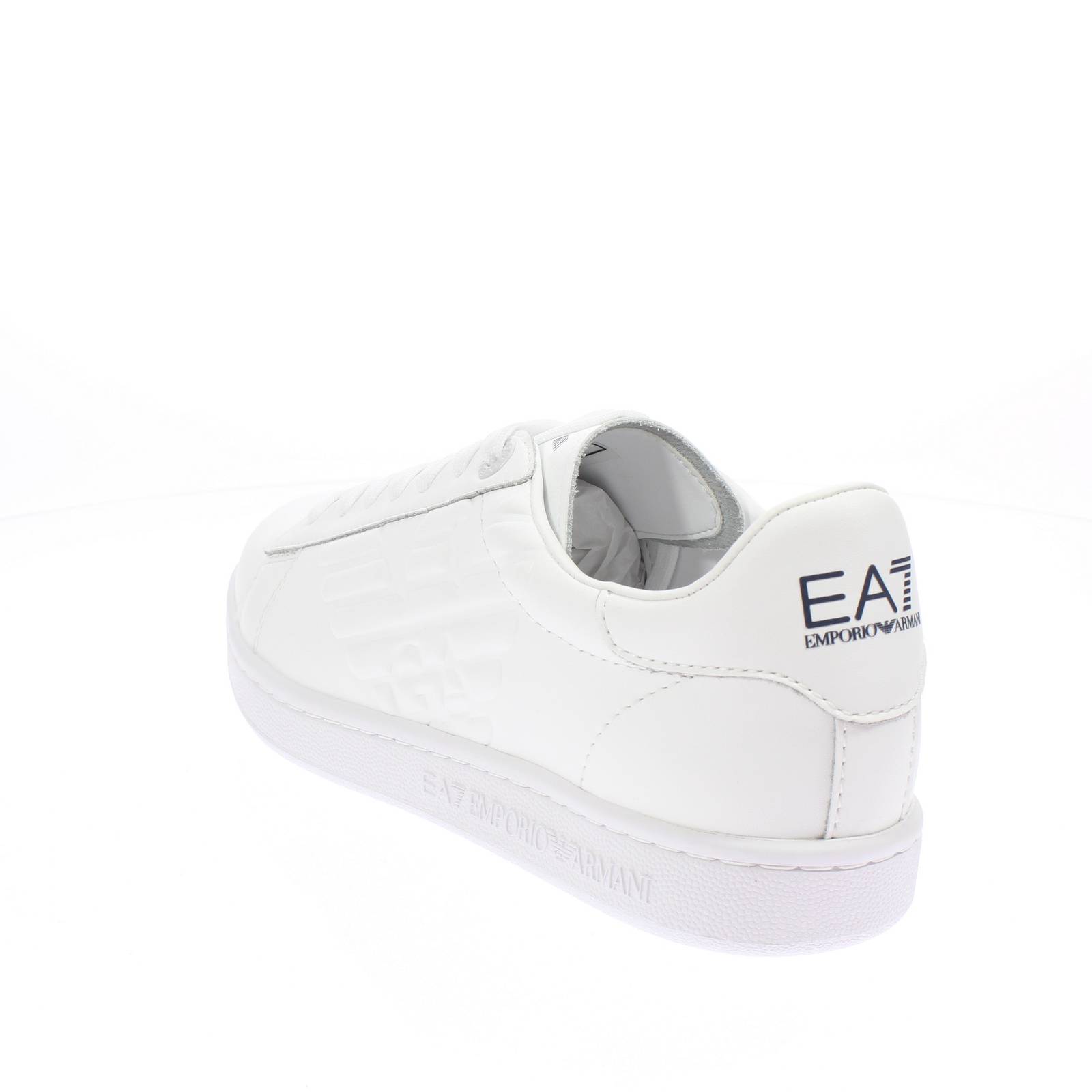 EA7 EMPORIO ARMANI Action Entraîneur en cuir Homme blanc Photo 4