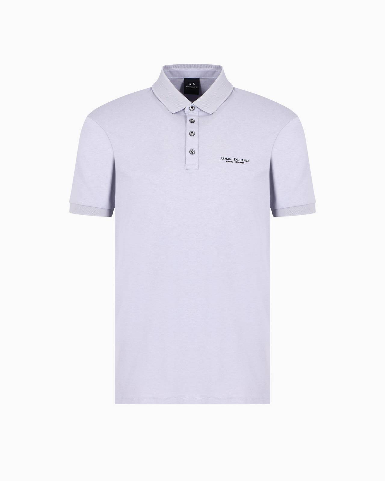 ARMANI EXCHANGE Polo à logo à coupe régulière Homme lilas
