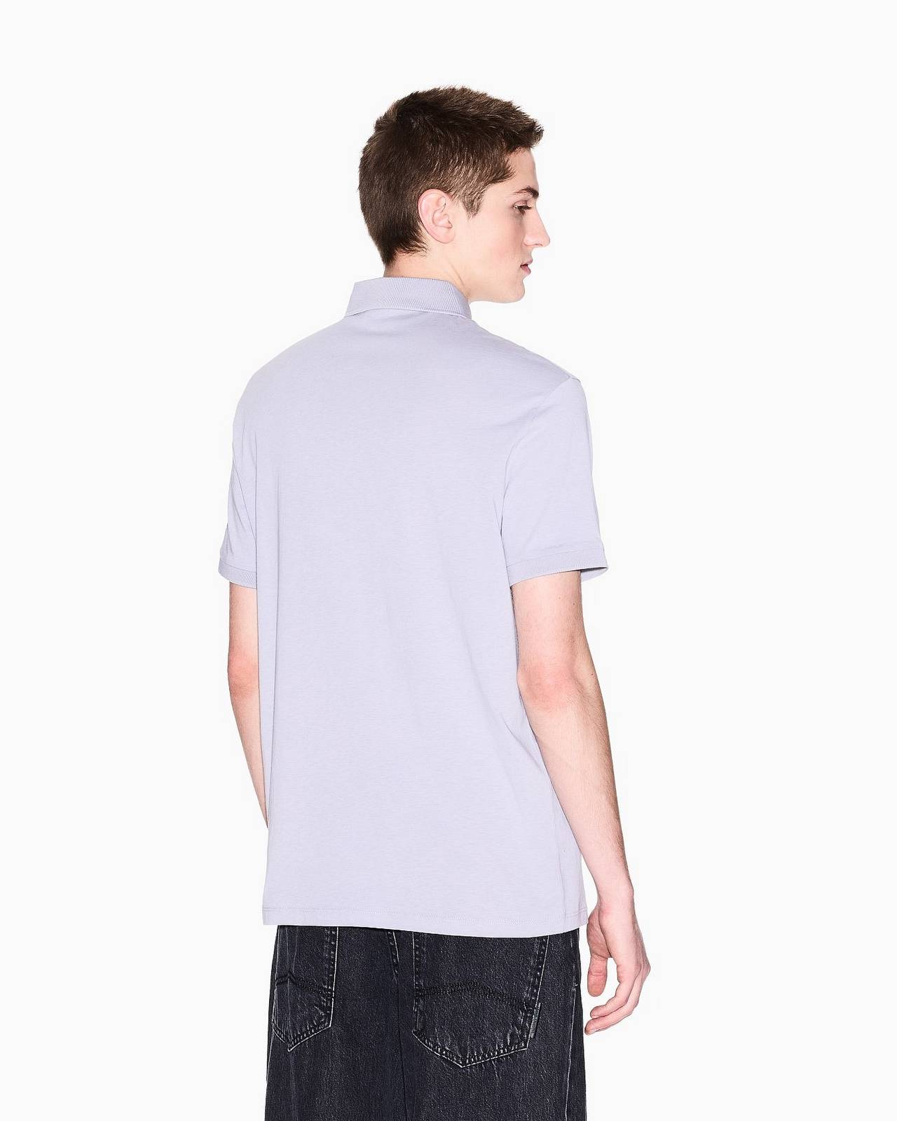 ARMANI EXCHANGE Polo à logo à coupe régulière Homme lilas Photo 2