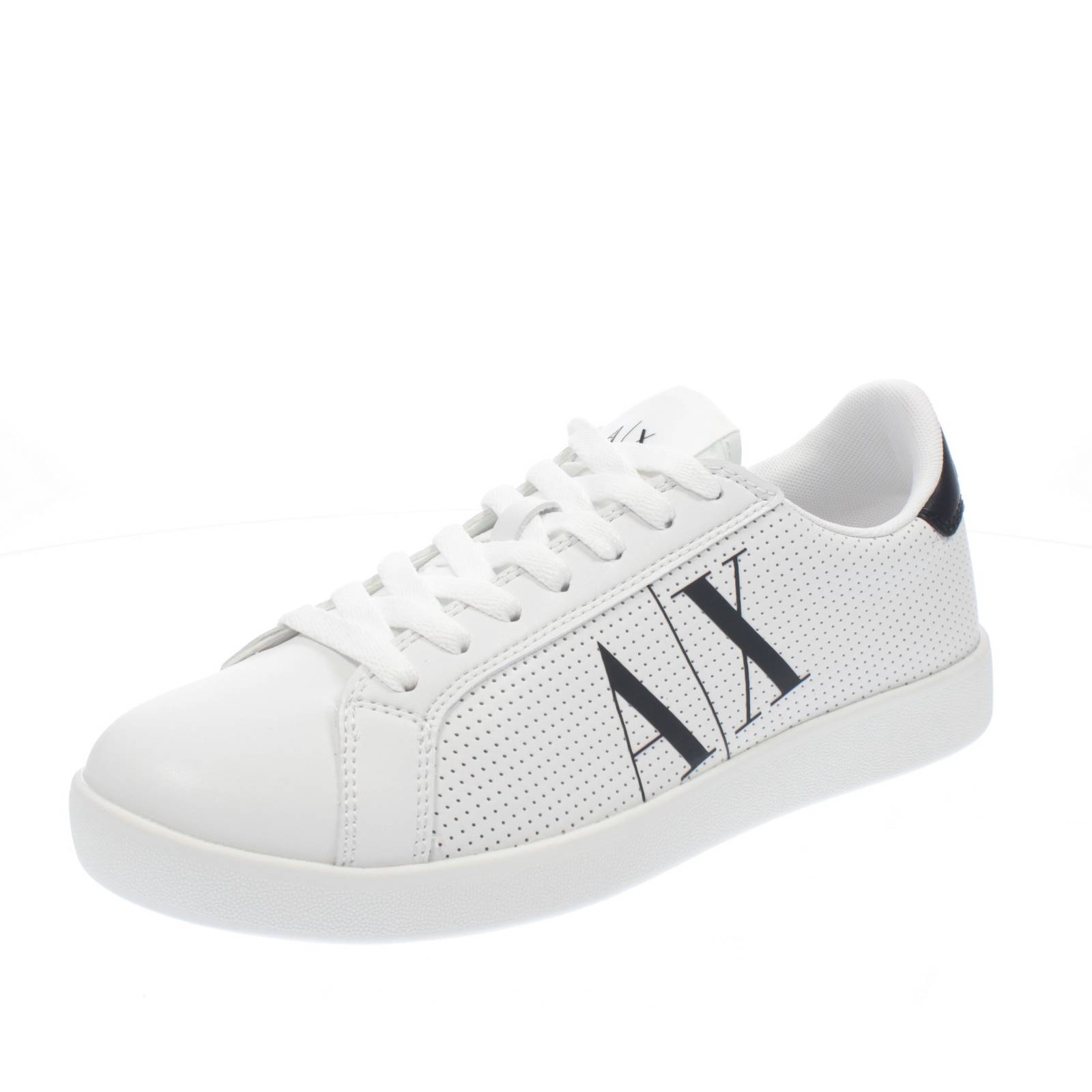 ARMANI EXCHANGE Sneakers Basse in Pelle traforata Uomo bianco