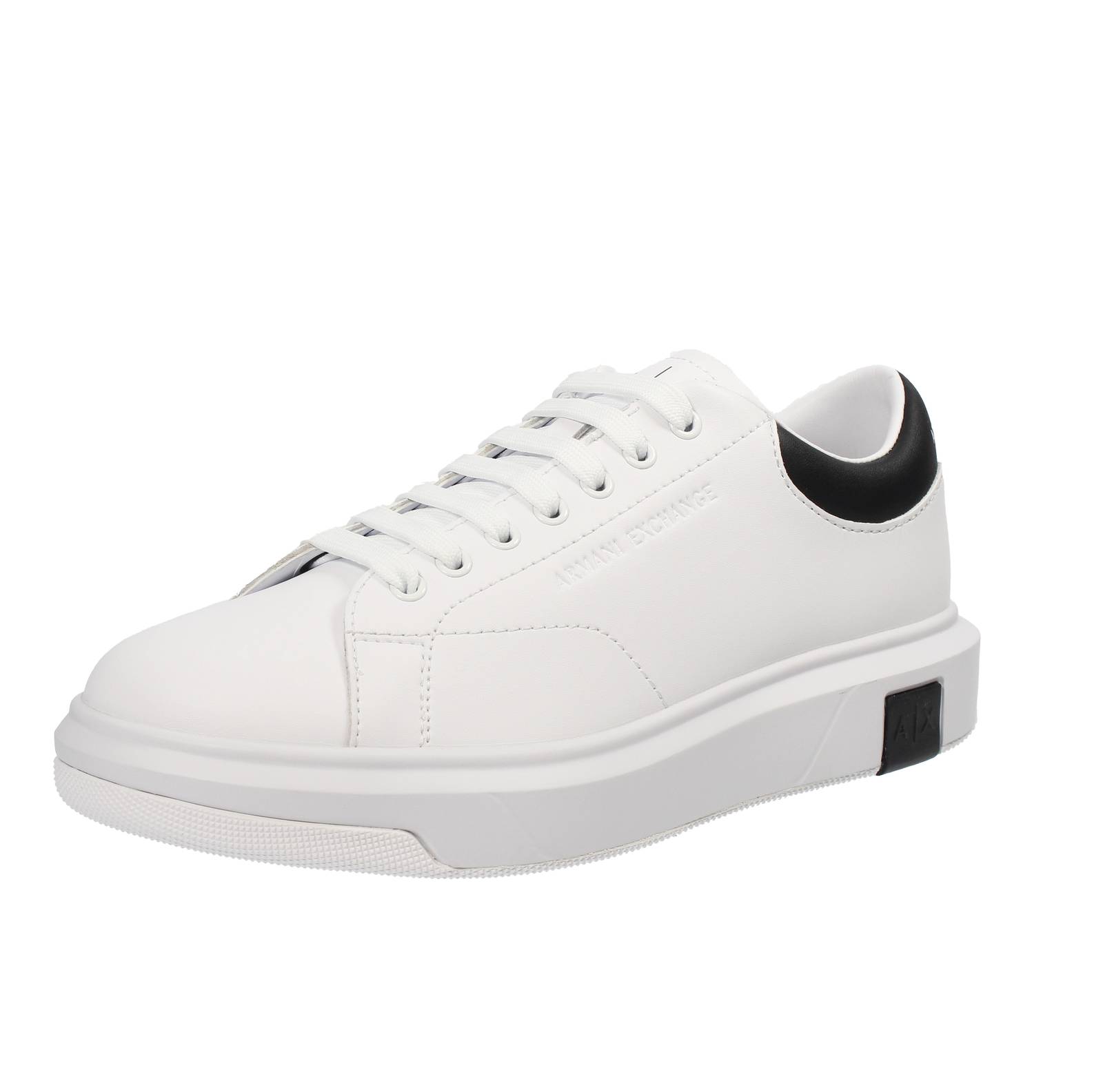 ARMANI EXCHANGE Sneakers en cuir surdimensionnées Homme blanc