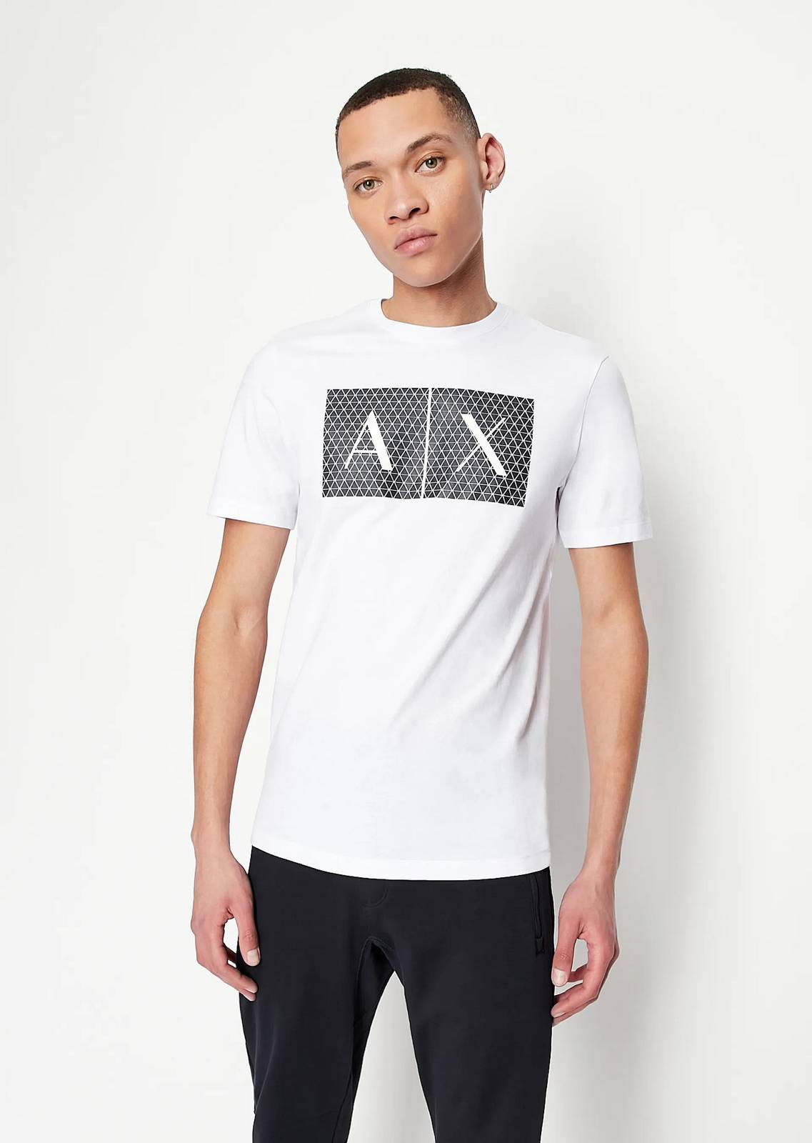 ARMANI EXCHANGE T-Shirt à manches courtes avec impression du logo Homme blanc Photo 2