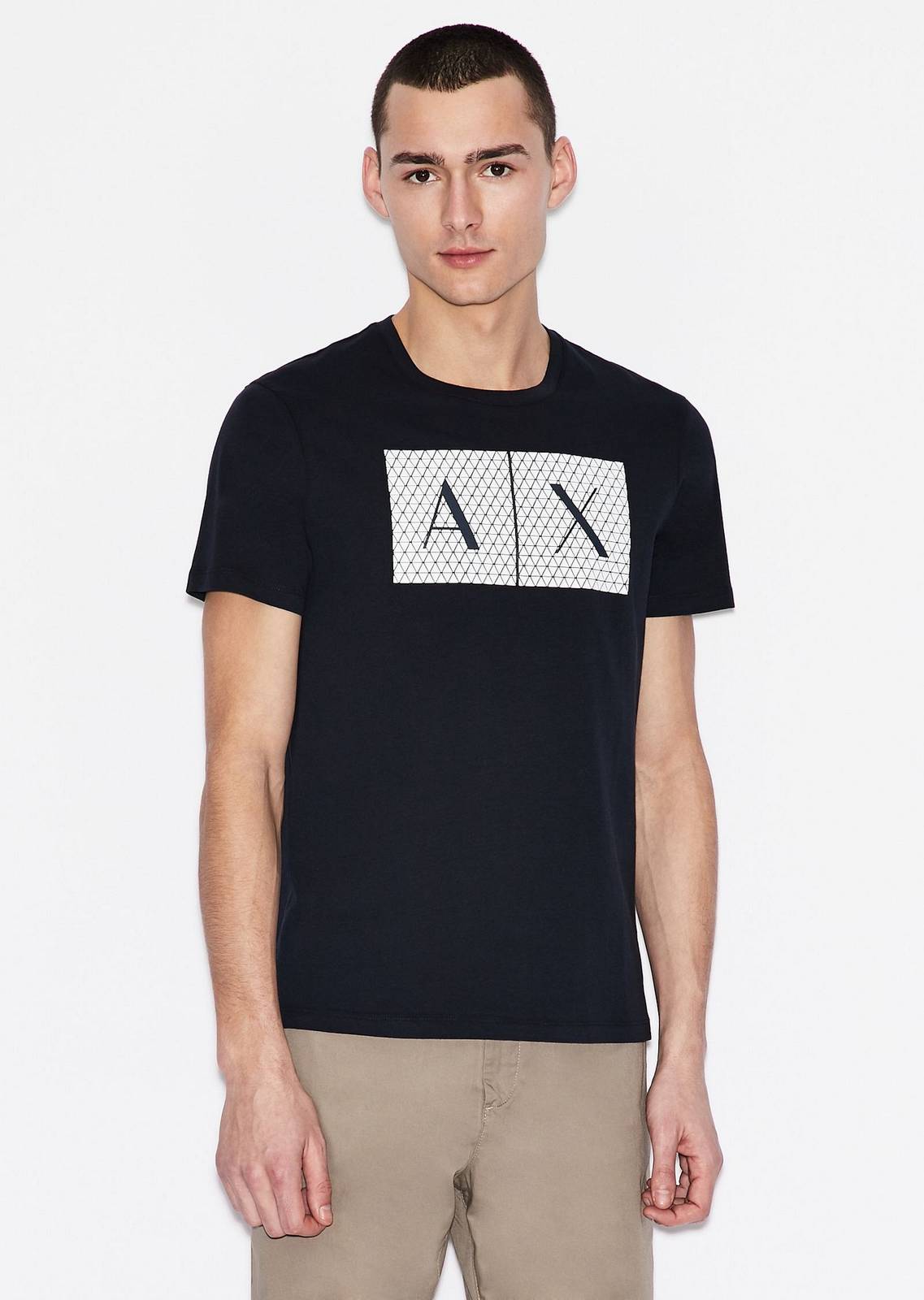 ARMANI EXCHANGE T-Shirt à manches courtes avec impression du logo Homme bleu Photo 2