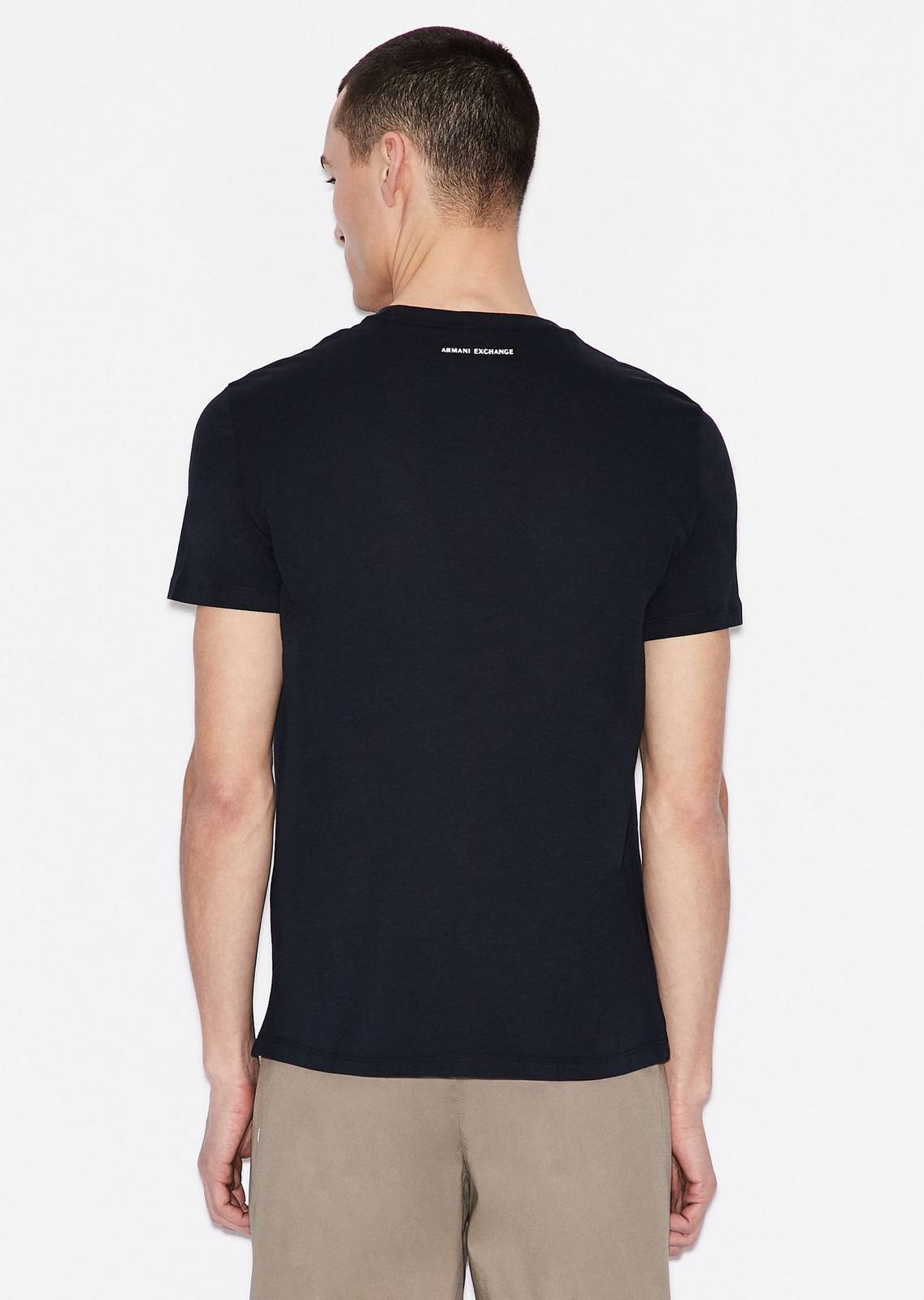 ARMANI EXCHANGE T-Shirt à manches courtes avec impression du logo Homme bleu Photo 3