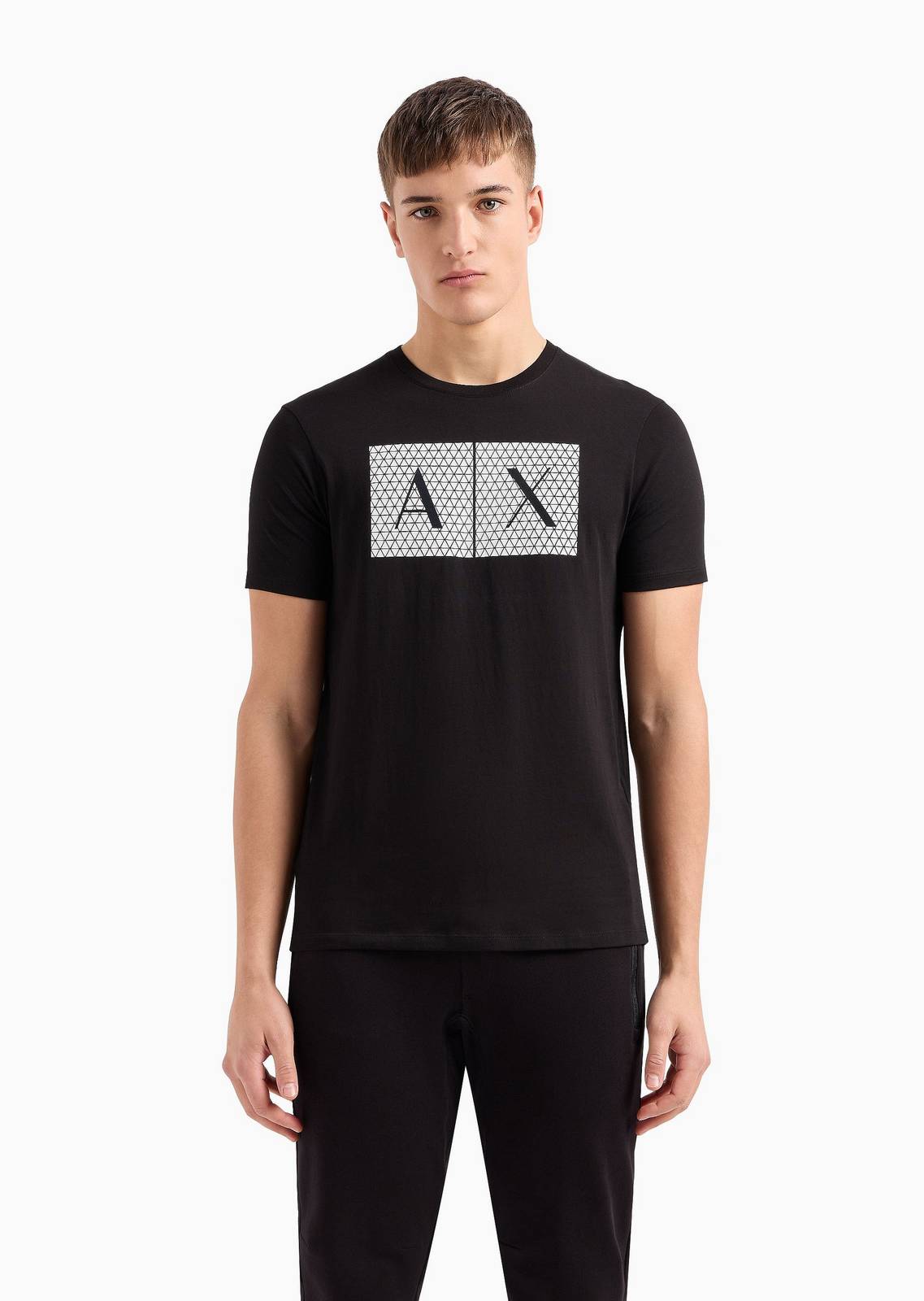 ARMANI EXCHANGE T-Shirt à manches courtes avec impression du logo Homme noir Photo 2