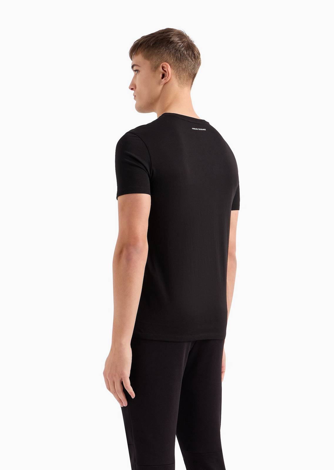 ARMANI EXCHANGE T-Shirt à manches courtes avec impression du logo Homme noir Photo 3