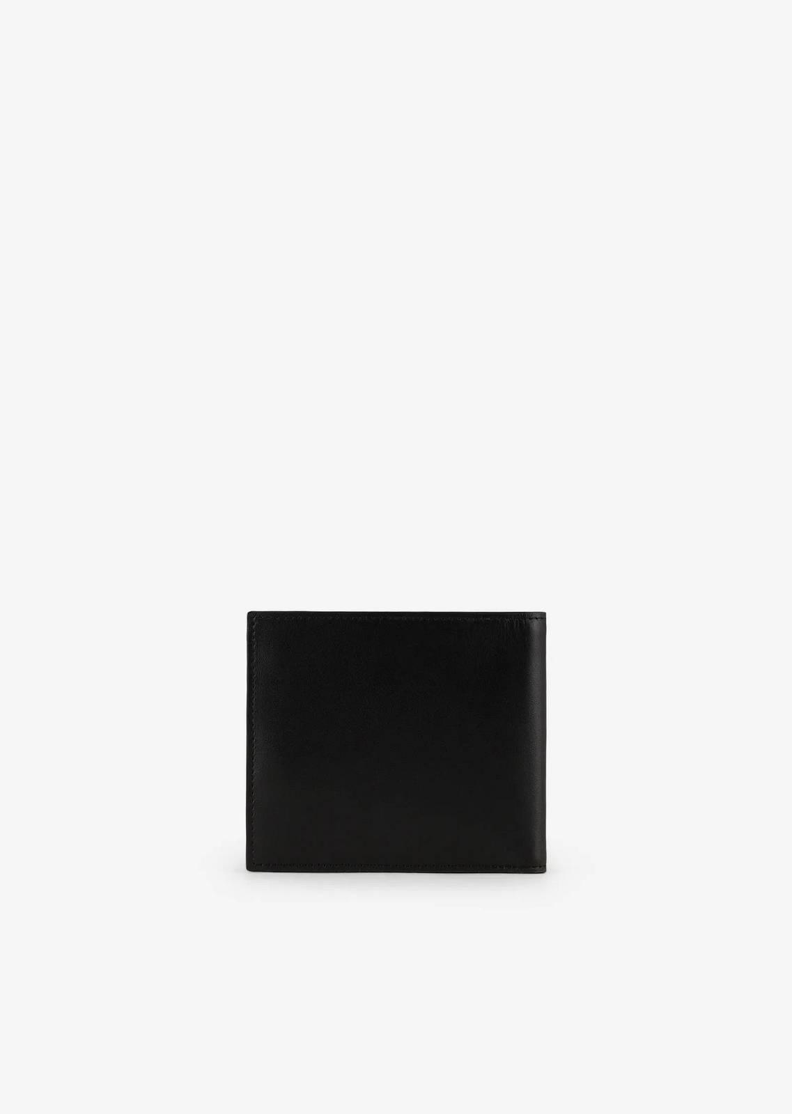 ARMANI EXCHANGE Bifold W/Coin - Portefeuille en cuir Homme noir Photo 3
