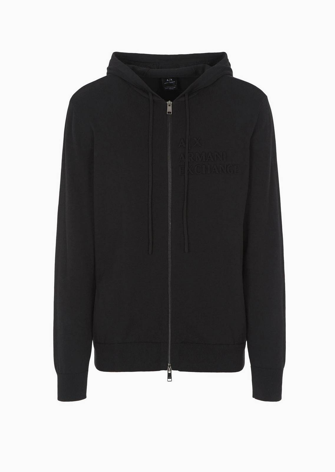 ARMANI EXCHANGE Cardigan à capuche sur les valeurs de durabilité Homme noir